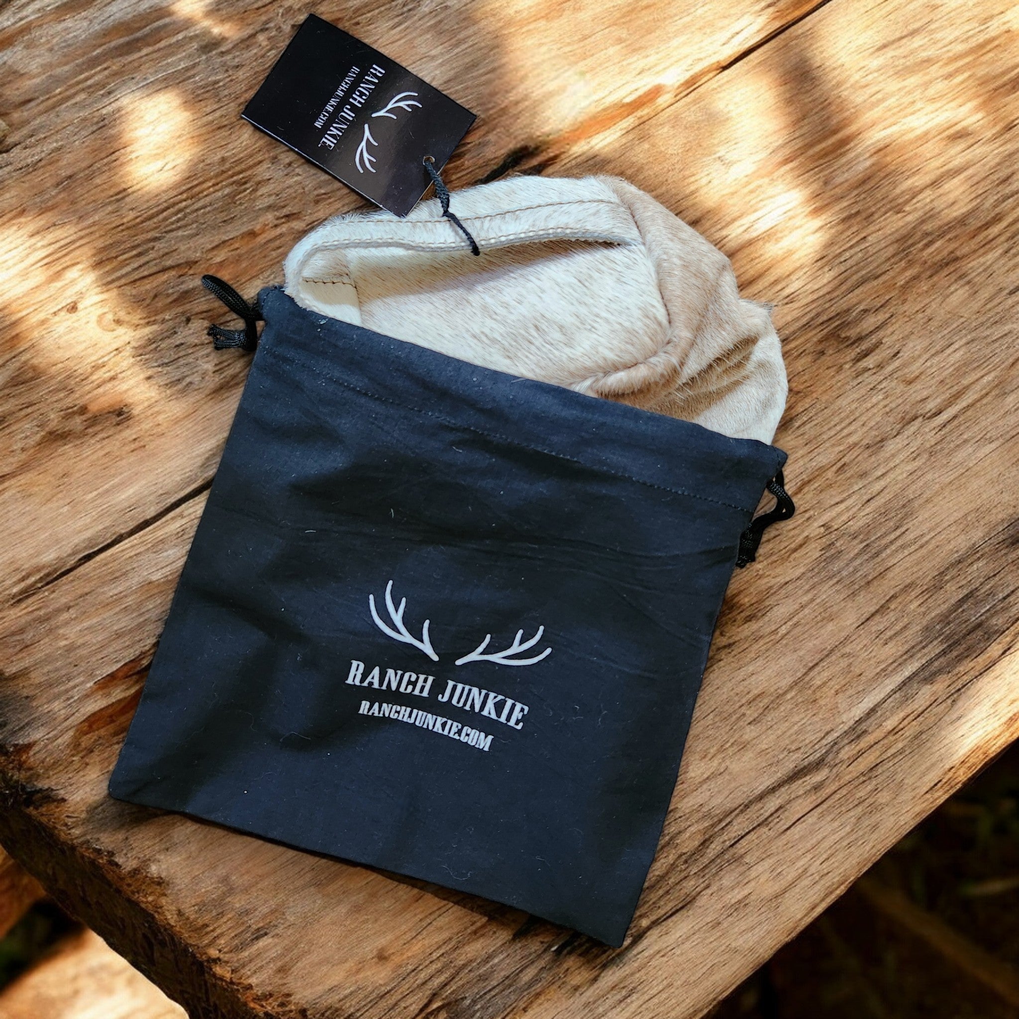 Genuine Cowhide Handcrafted Cosmetic Pouch Highlands Cowhide Makeup Bag - Ranch Junkie Mercantile LLC