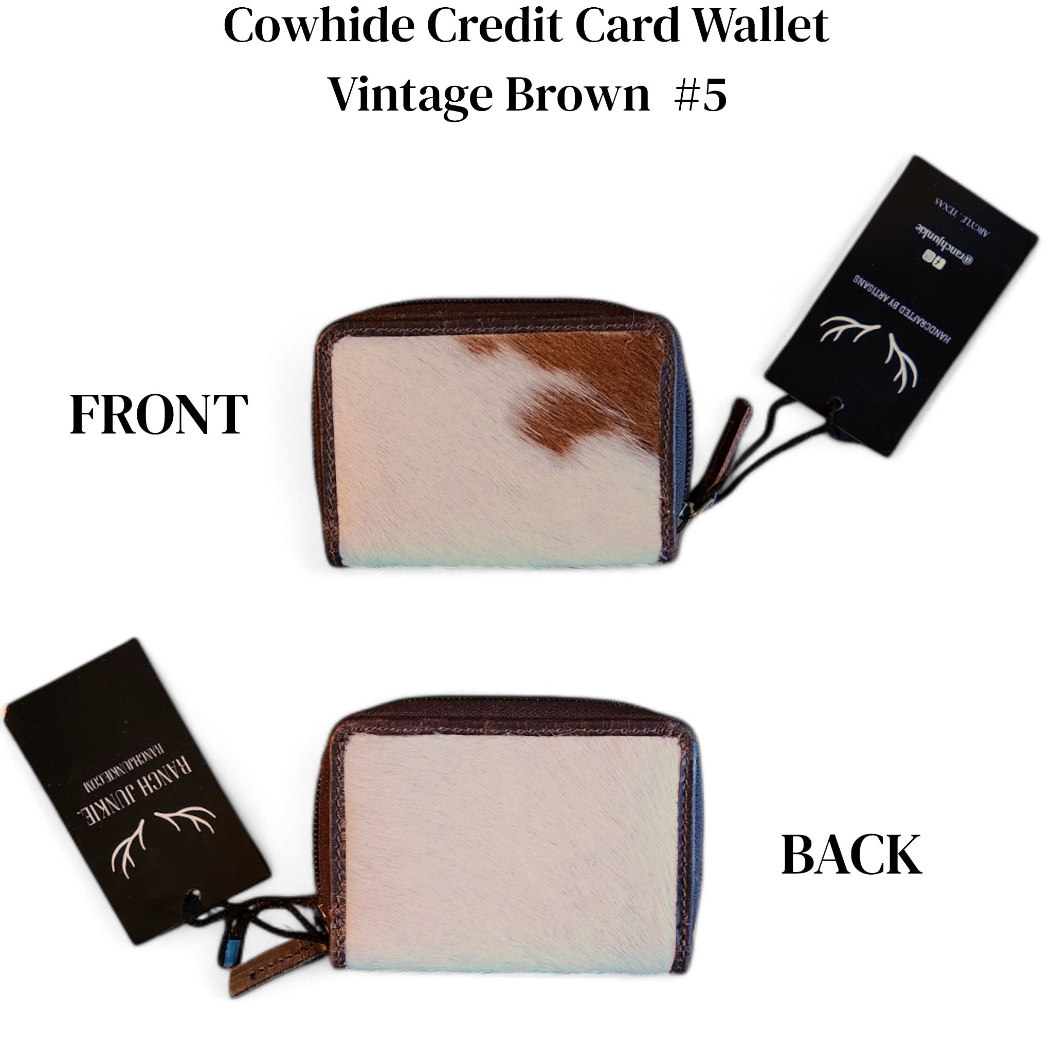 Sample Sale Highlands Genuine Cowhide Credit Card Wallet - Ranch Junkie Mercantile LLC