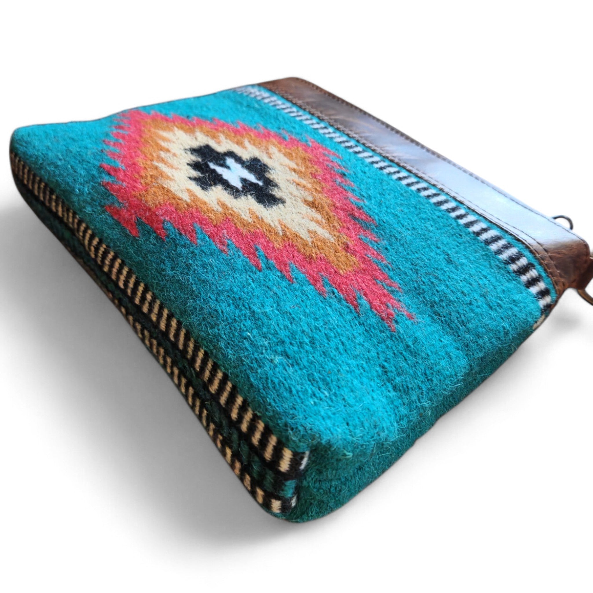 Kelsey Handcrafted Saddle Blanket And Vintage Leather Crossbody - Ranch Junkie Mercantile LLC