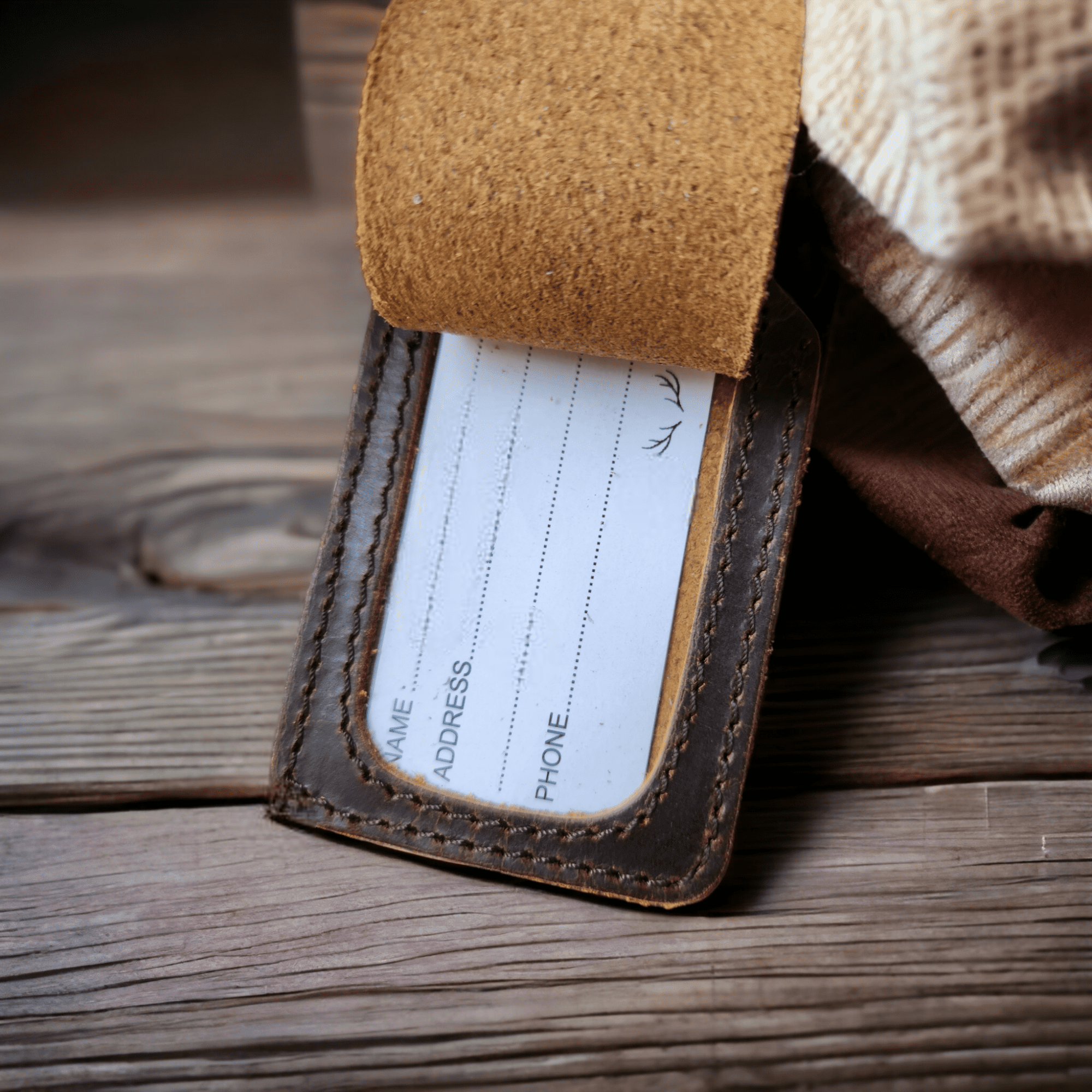 Leather Luggage Tag - Ranch Junkie Mercantile LLC