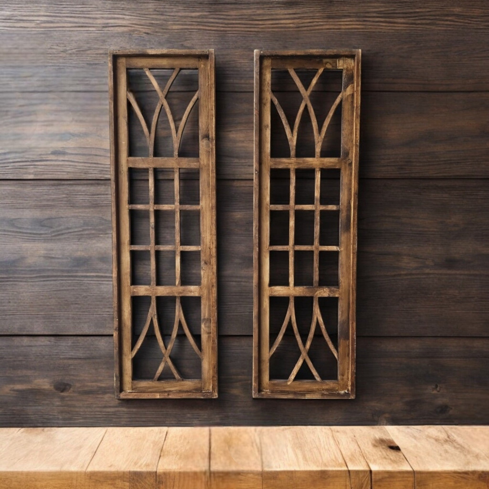 Farmhouse Wooden Wall Window Arch The Longview - TWO SIZES 48" And 60" - Ranch Junkie Mercantile LLC
