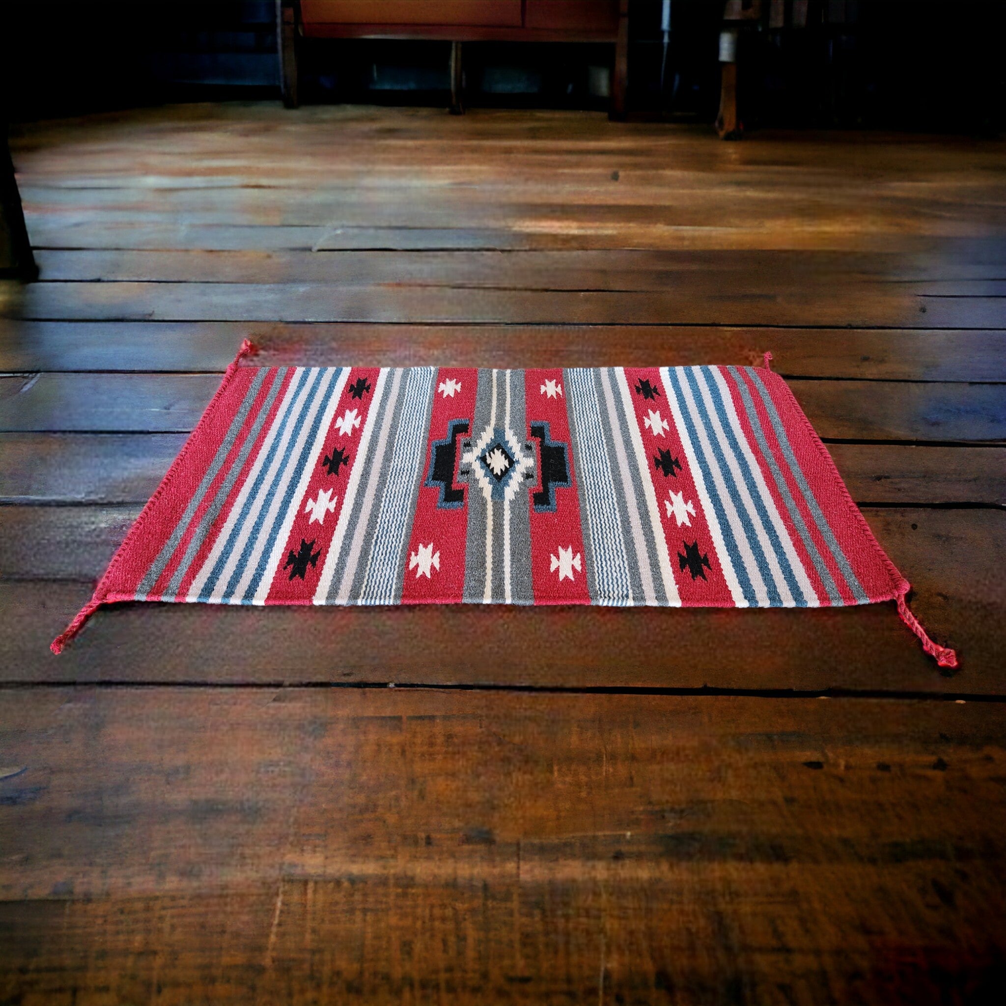 20 X 40 Handwoven Wool Southwestern Rug The Mesa Accent Rug - Ranch Junkie Mercantile LLC