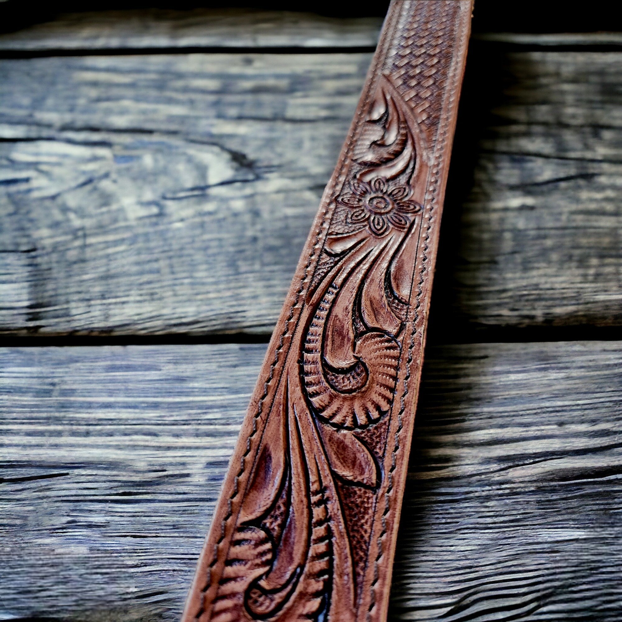 Millie 40" Hand Tooled Western Purse Strap - Ranch Junkie Mercantile LLC