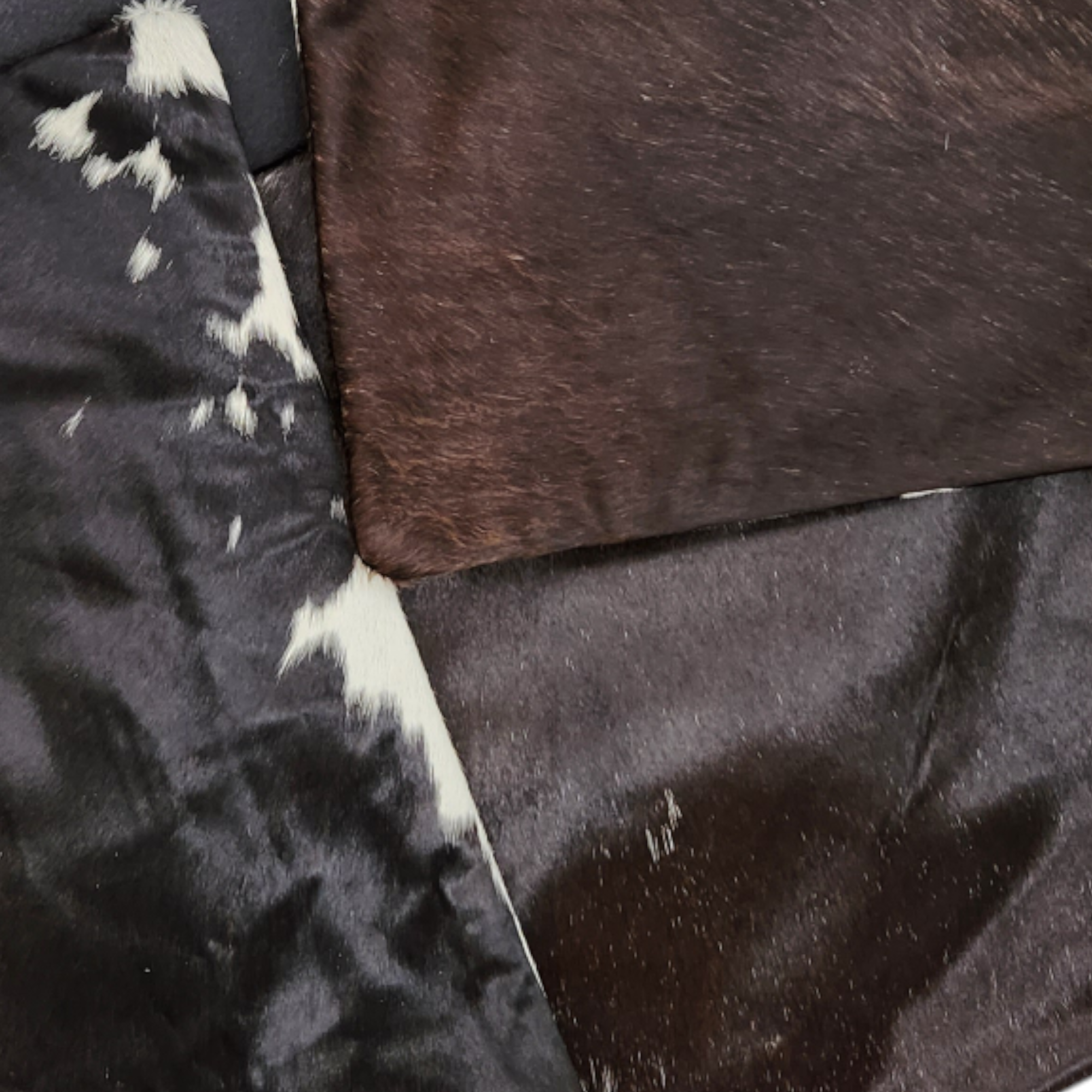 Bundle Deal Highlands Large Genuine Cowhide Weekender Duffel Mostly Black + Cowhide Tote Bag - Ranch Junkie Mercantile LLC