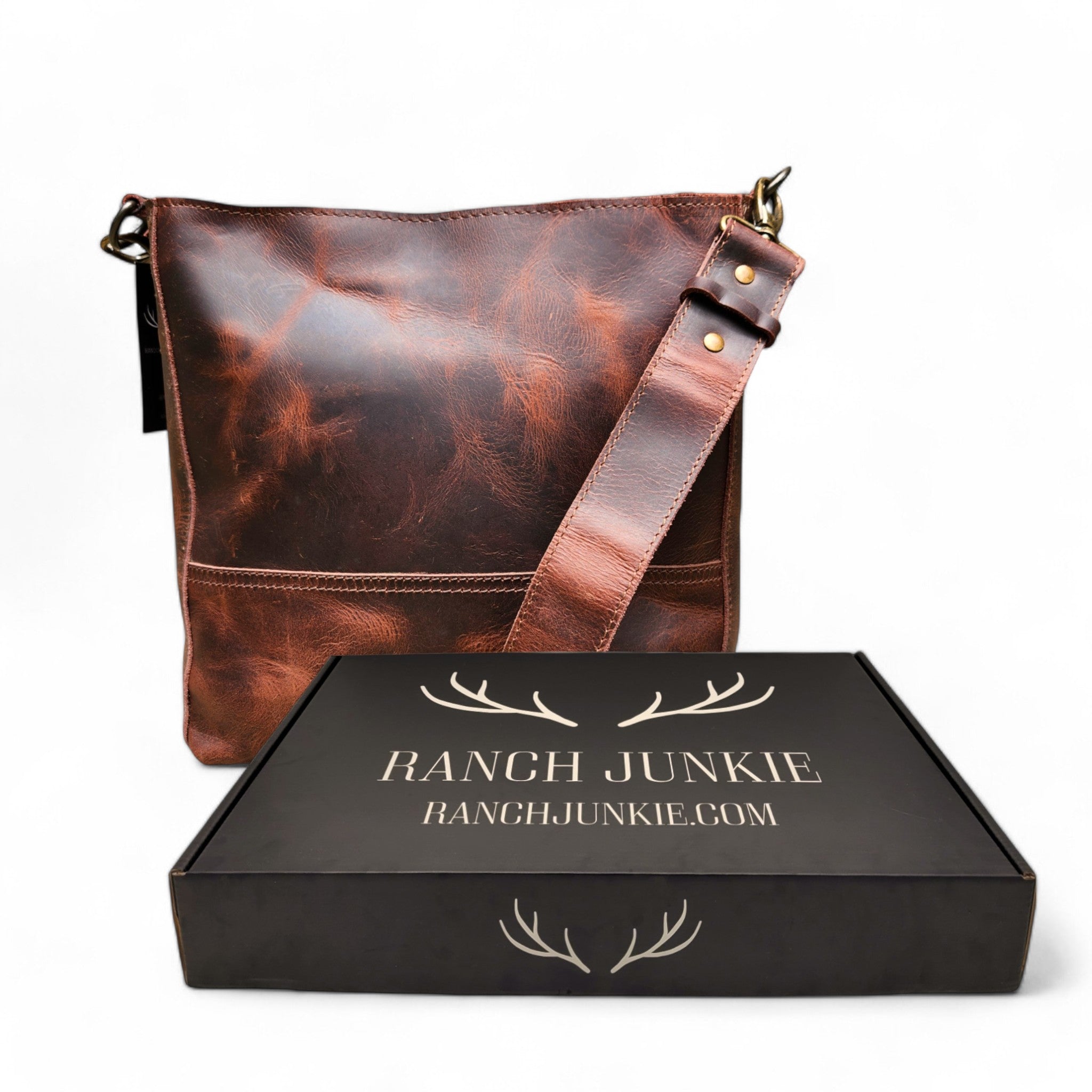 Rancho Detachable Belt Strap Bucket Purse Leather Handbag - Genuine Leather Purse - Ranch Junkie Mercantile LLC