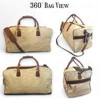 Sample Sale Highlands Saddle Large Genuine Cowhide Weekender Cowhide Duffel #2 - Ranch Junkie Mercantile LLC