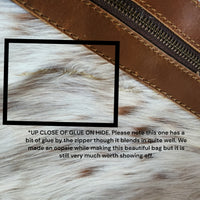 Sample Sale Highlands Saddle Large Genuine Cowhide Weekender Cowhide Duffel #2 - Ranch Junkie Mercantile LLC