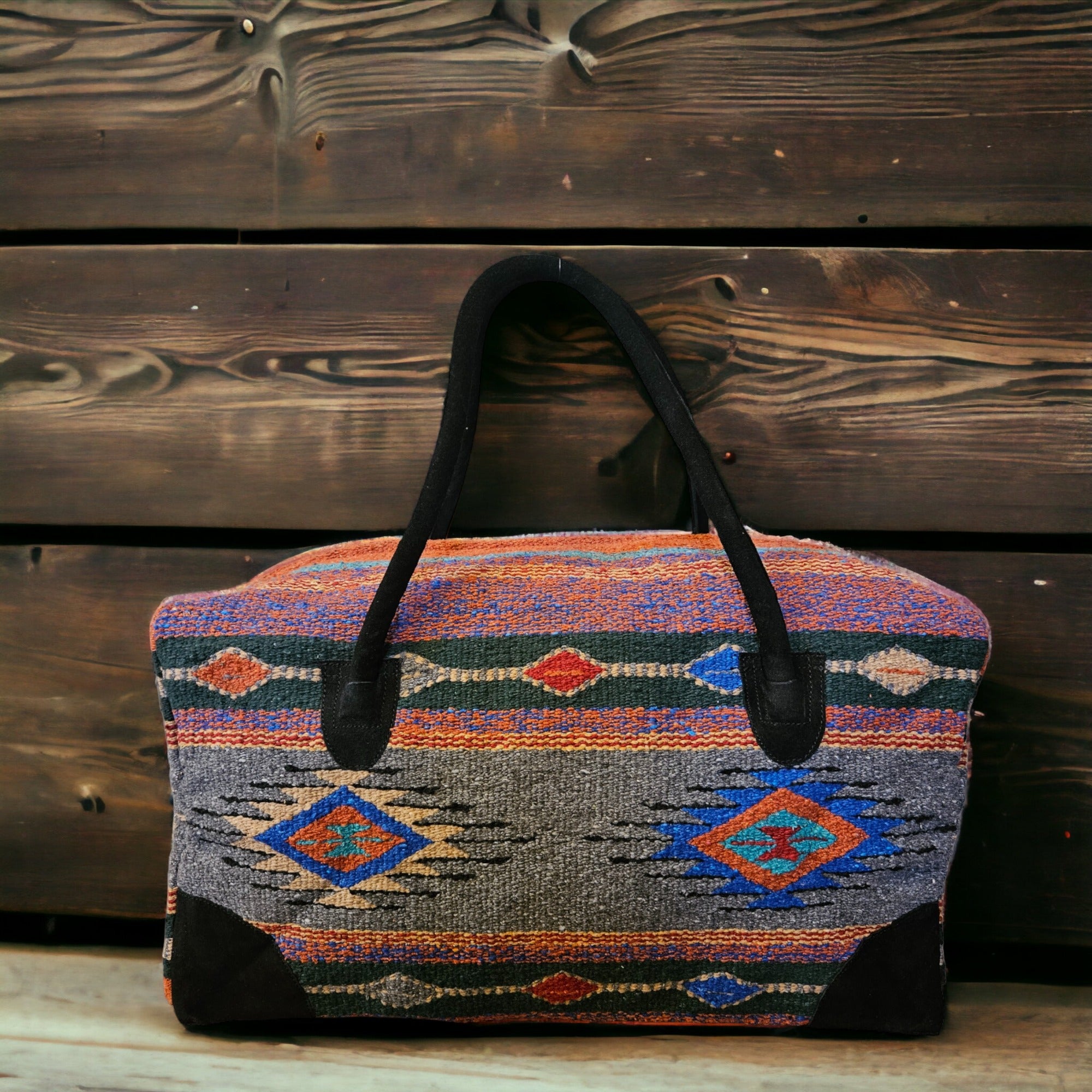 Southwestern Large Weekender Travel Bag Duffle Bag Boho Travel Bag- The Sara Go West Weekender - Ranch Junkie Mercantile LLC