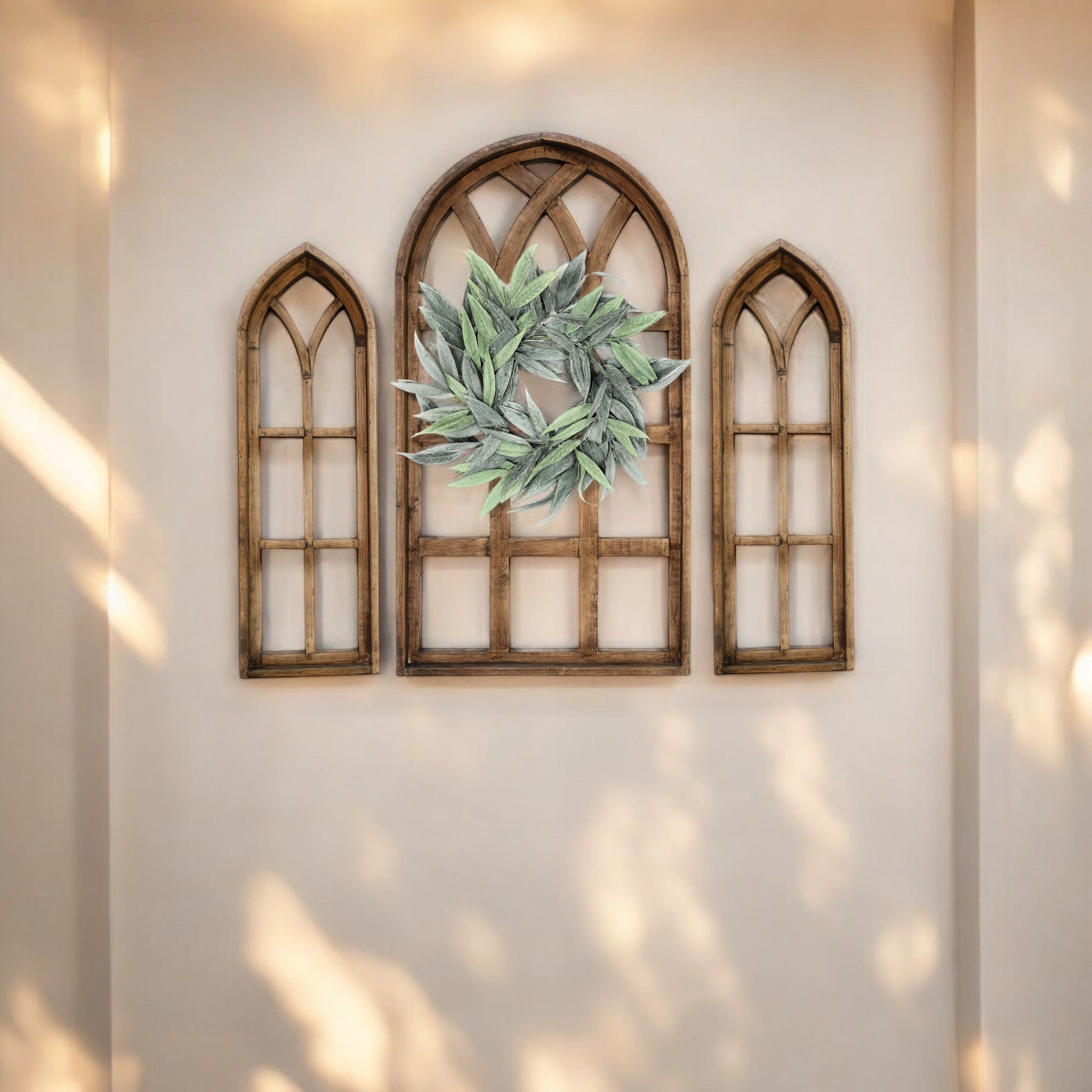 Set of 3 Farmhouse Wood Large Sunset Grove Window Collection- The Sunset Grove Collection + Wreath Option - Ranch Junkie Mercantile LLC