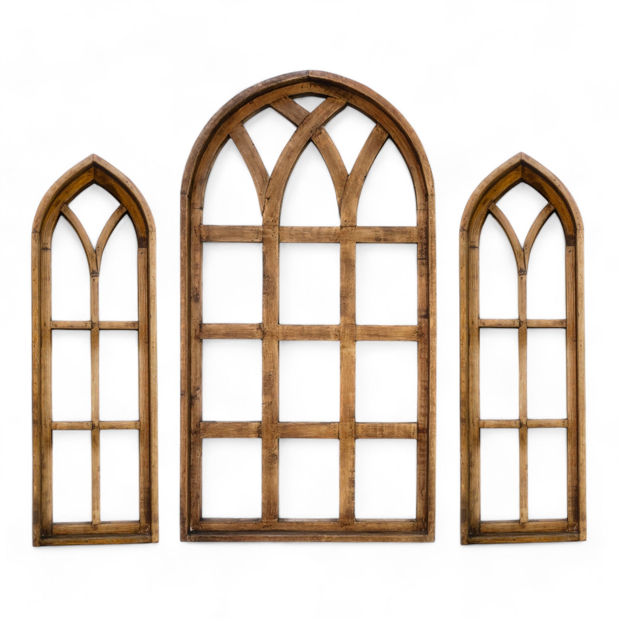 Set of 3 Farmhouse Wood Large Sunset Grove Window Collection- The Sunset Grove Collection + Wreath Option - Ranch Junkie Mercantile LLC
