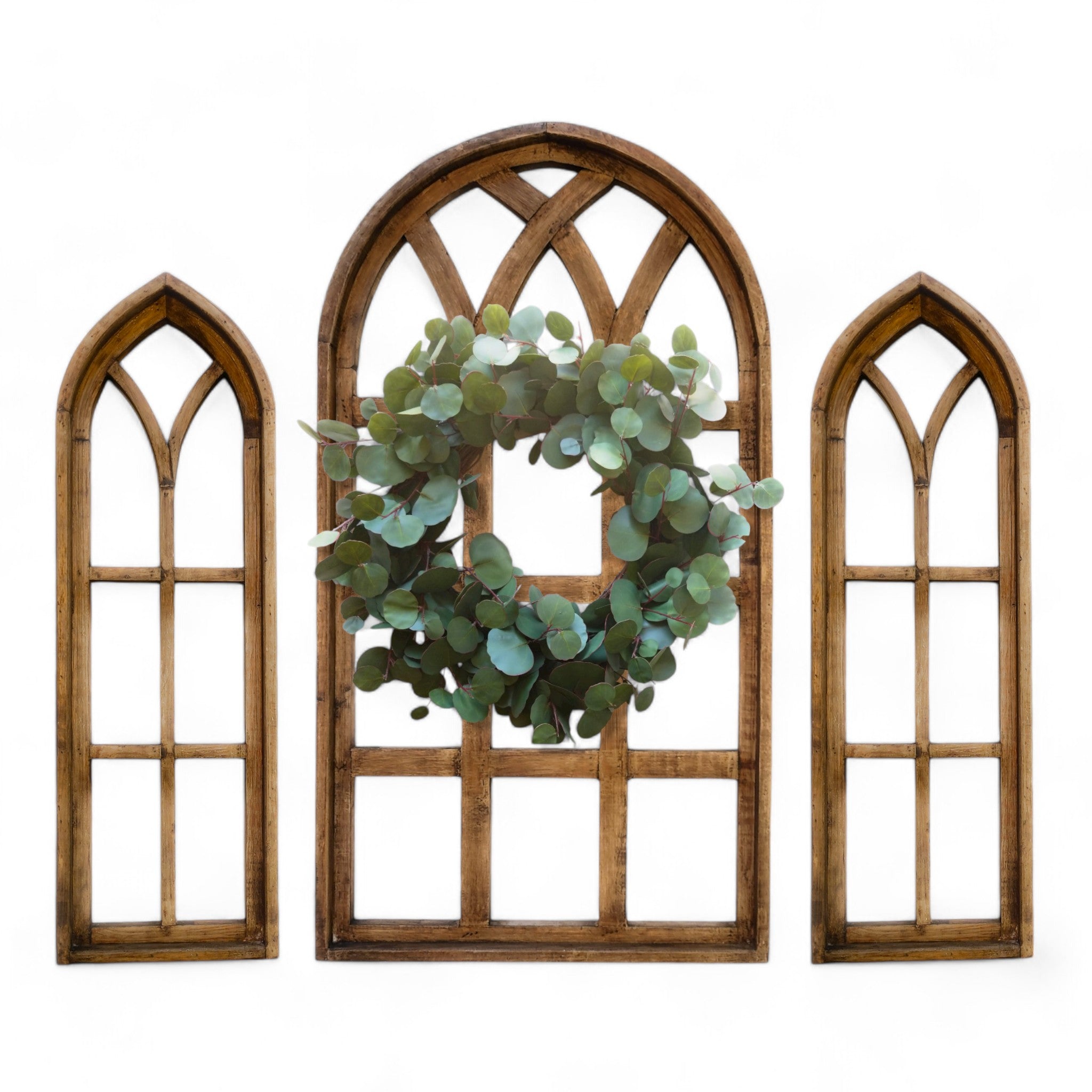 Set of 3 Farmhouse Wood Large Sunset Grove Window Collection- The Sunset Grove Collection + Wreath Option - Ranch Junkie Mercantile LLC