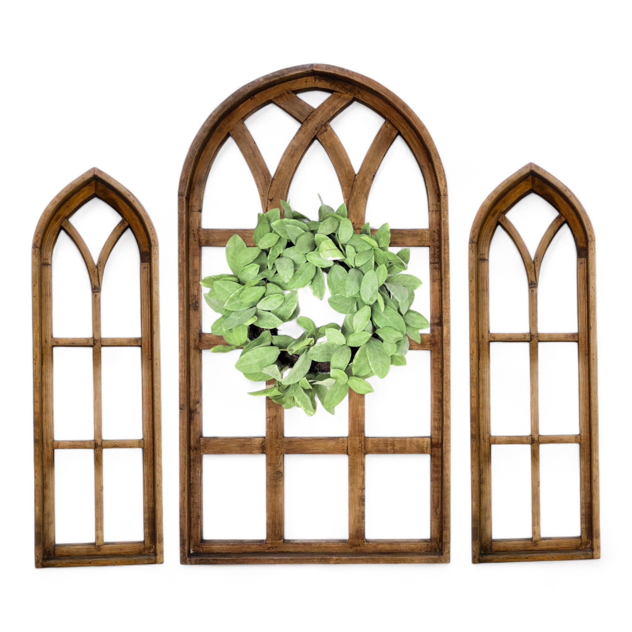 Set of 3 Farmhouse Wood Large Sunset Grove Window Collection- The Sunset Grove Collection + Wreath Option - Ranch Junkie Mercantile LLC