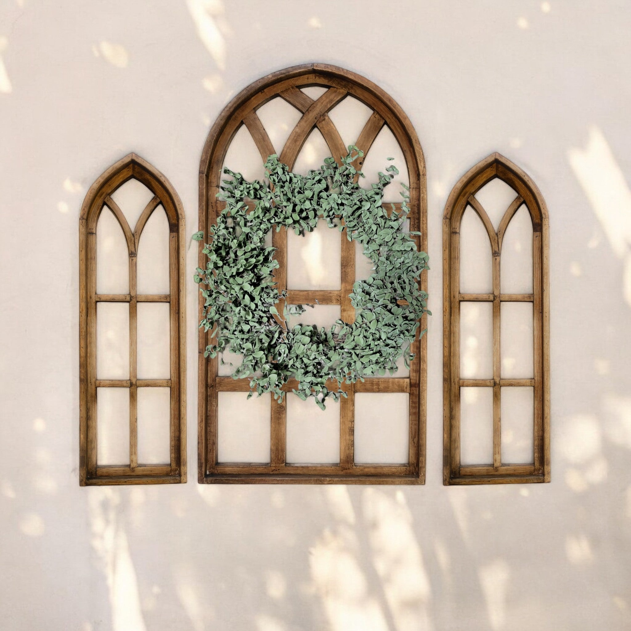 Set of 3 Farmhouse Wood Large Sunset Grove Window Collection- The Sunset Grove Collection + Wreath Option - Ranch Junkie Mercantile LLC