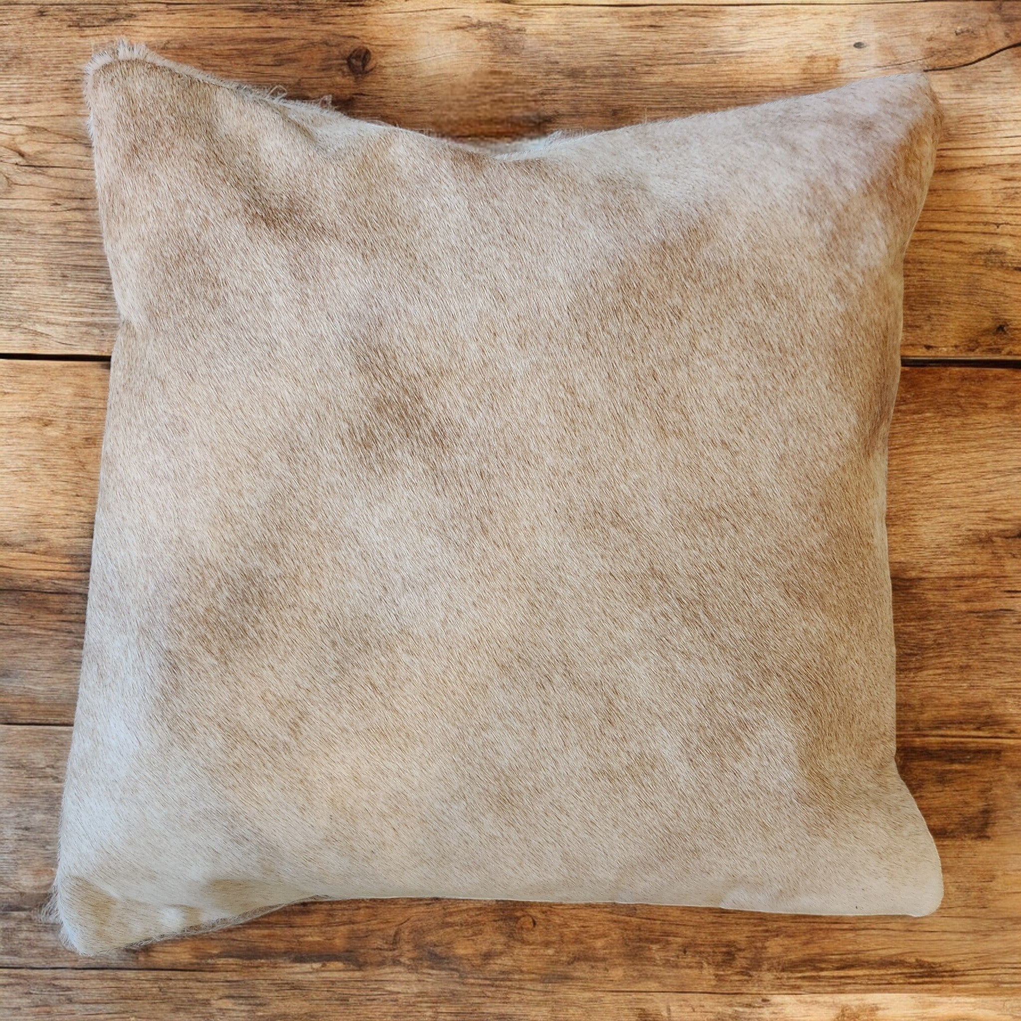 18x18 Genuine Cowhide Pillow Covers Toasted Marshmallow Palomino Double Sided Highlands Cowhide Pillow - Ranch Junkie Mercantile LLC