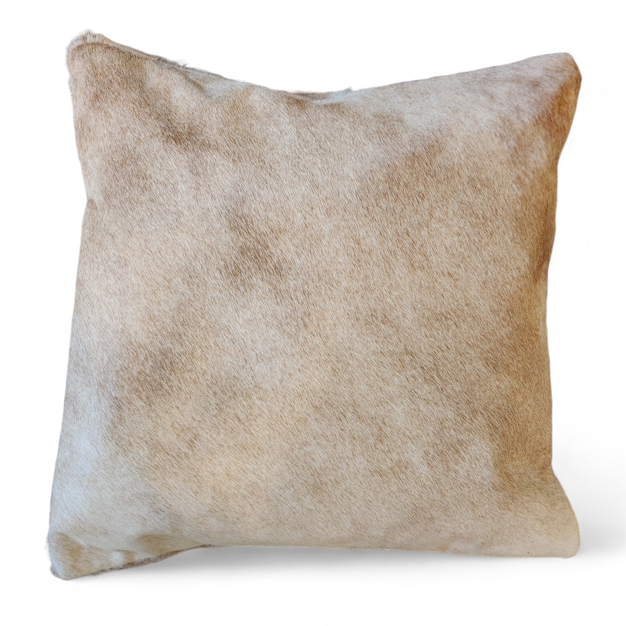 18x18 Genuine Cowhide Pillow Covers Toasted Marshmallow Palomino Double Sided Highlands Cowhide Pillow - Ranch Junkie Mercantile LLC