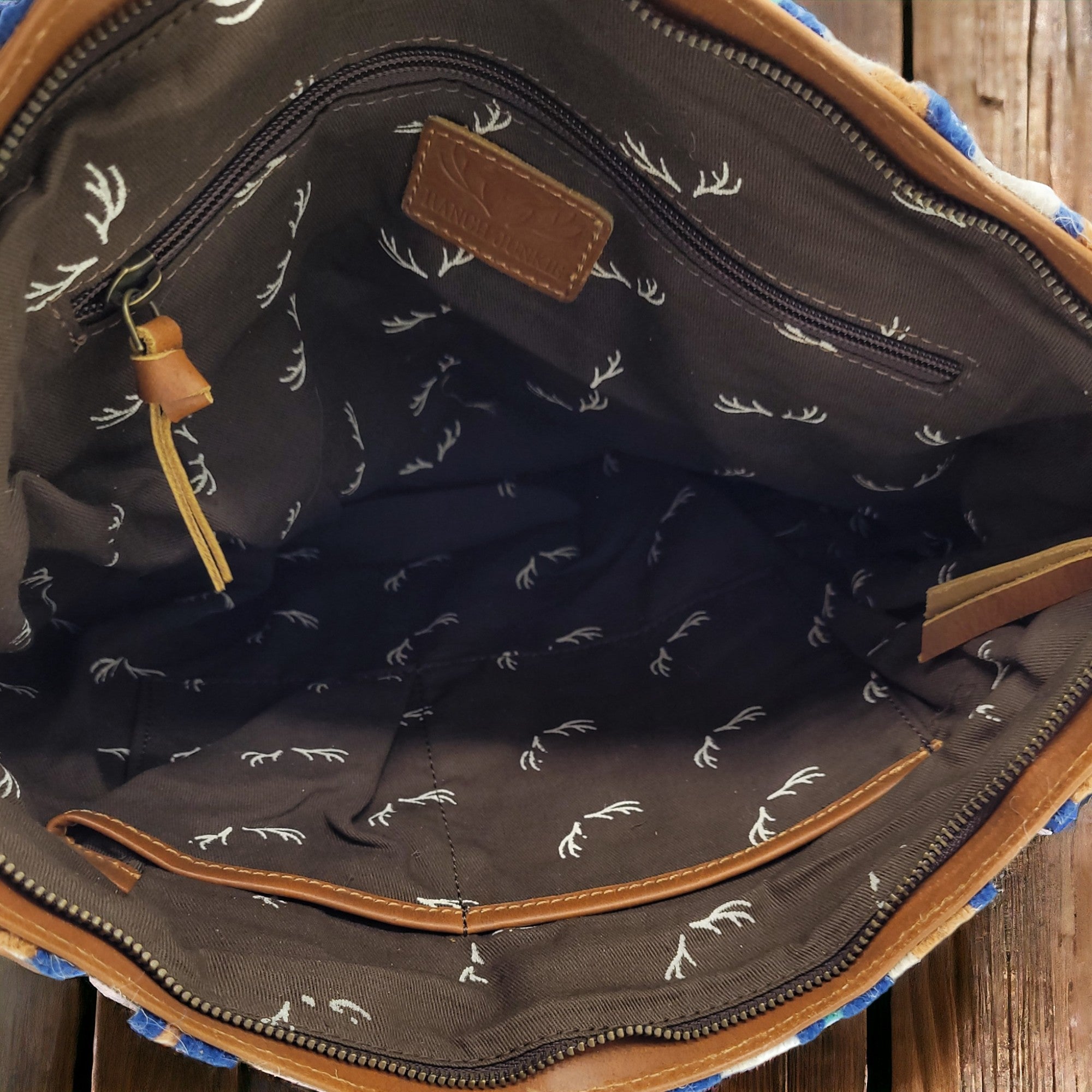 Bundle Deal Dakota Southwestern Leather Aztec Weekender Duffel Bag + Large Boho Tote - Ranch Junkie Mercantile LLC