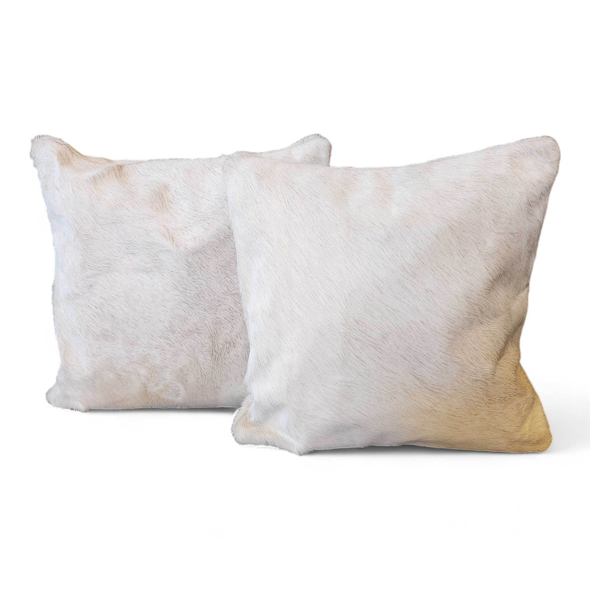 18x18 Genuine Cowhide Pillow Covers Toasted Marshmallow Palomino Double Sided Highlands Cowhide Pillow - Ranch Junkie Mercantile LLC
