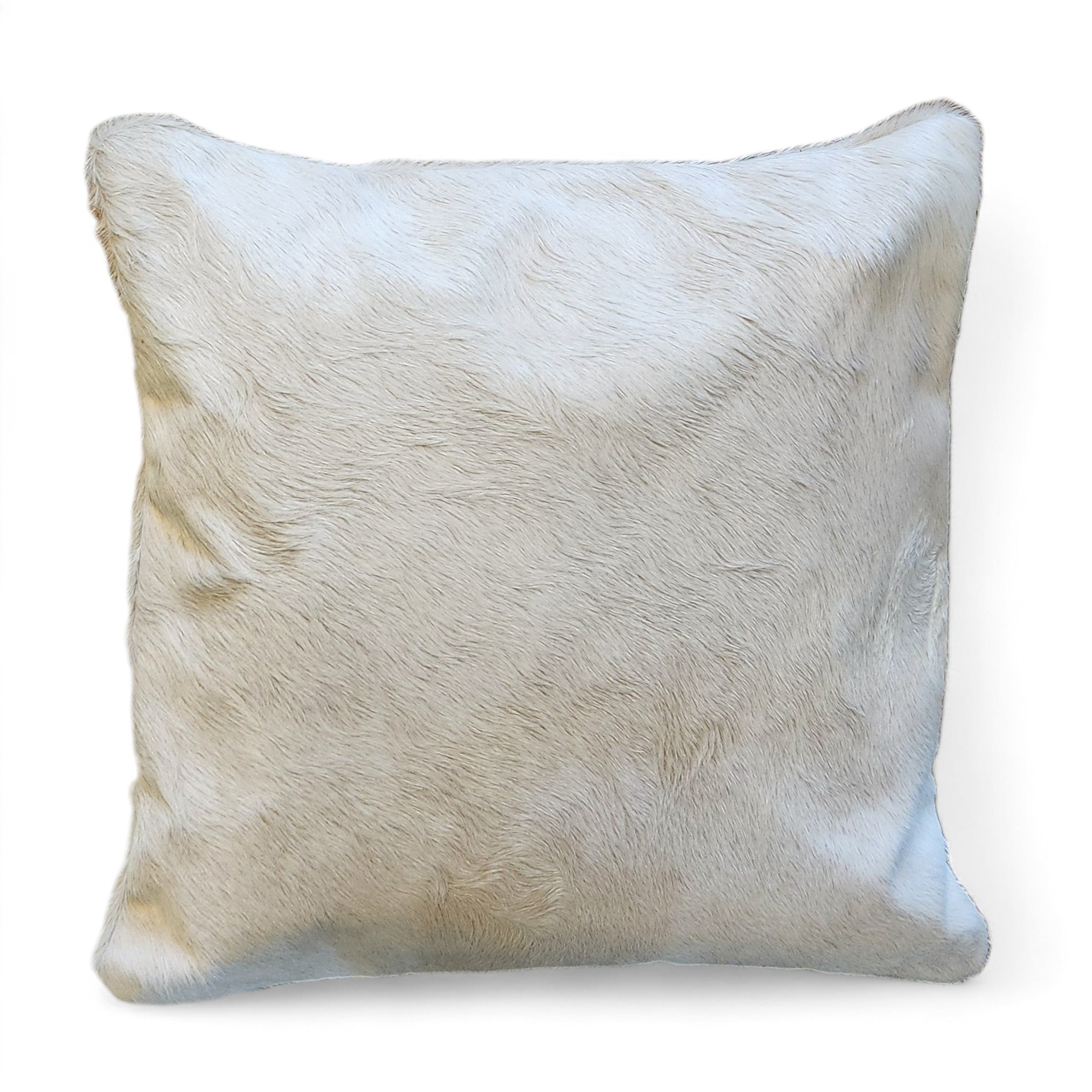 18x18 Genuine Cowhide Pillow Covers Toasted Marshmallow Palomino Double Sided Highlands Cowhide Pillow - Ranch Junkie Mercantile LLC