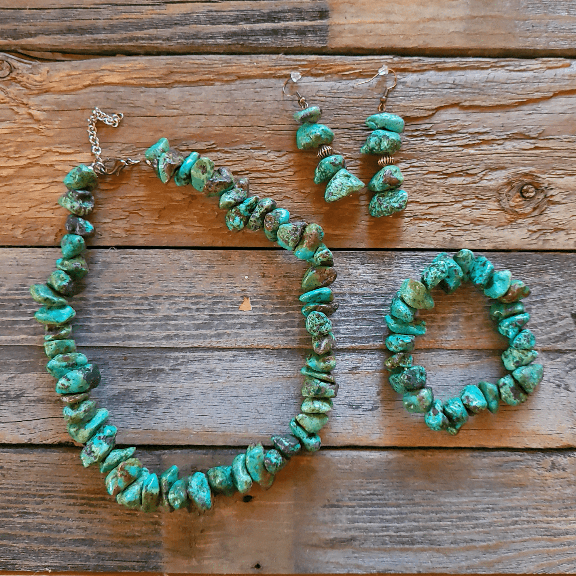 Stacked Turquoise and Copper Earrings - Ranch Junkie Mercantile LLC