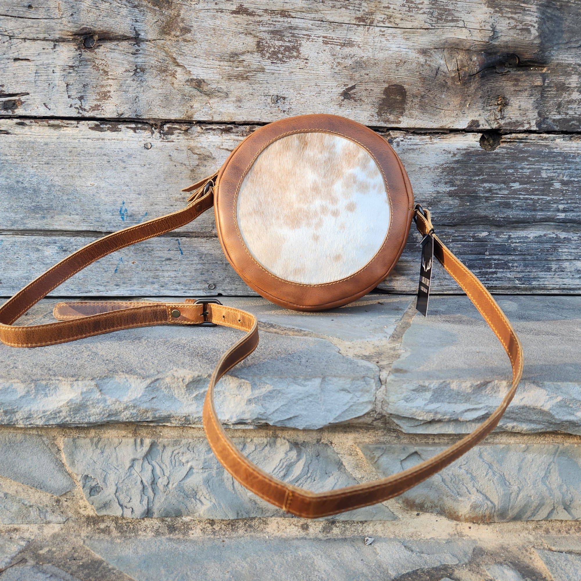 Genuine Cowhide Saddle Canteen Crossbody Highlands Purse - Ranch Junkie Mercantile LLC