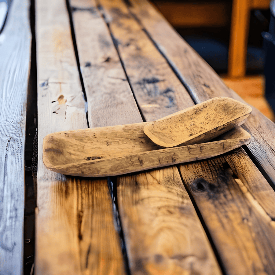 2 Color Options- 17"-20.5" Baguette Dough Bowl, The Barren Decorative Bowl, Table Center Piece Farmhouse Brown Or Rustic White dough bowl decorative wood bowlRanch Junkie