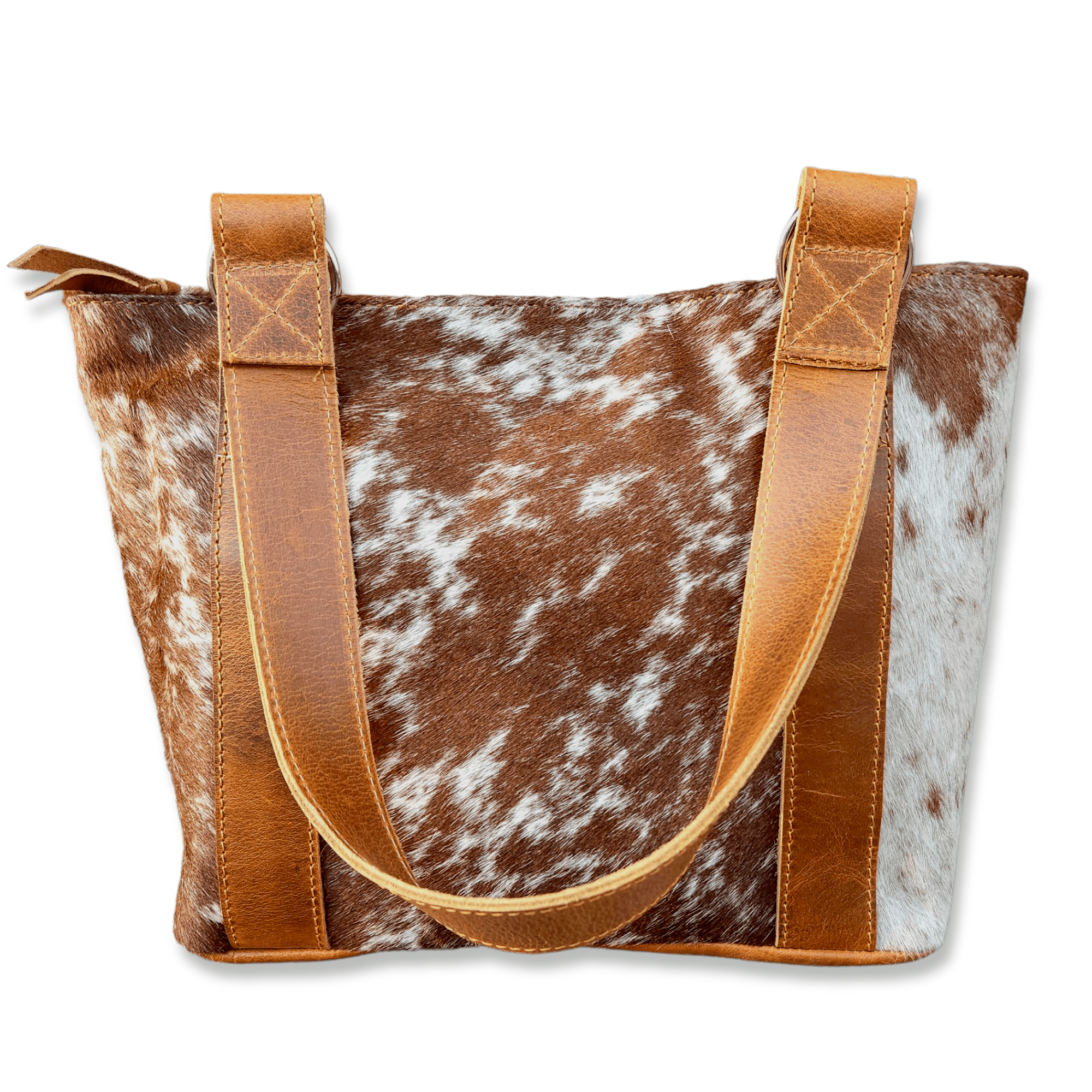 Bundle Deal Highlands Large Genuine Cowhide Weekender Duffel Saddle Bag+ Tote Purse Saddle - Ranch Junkie Mercantile LLC
