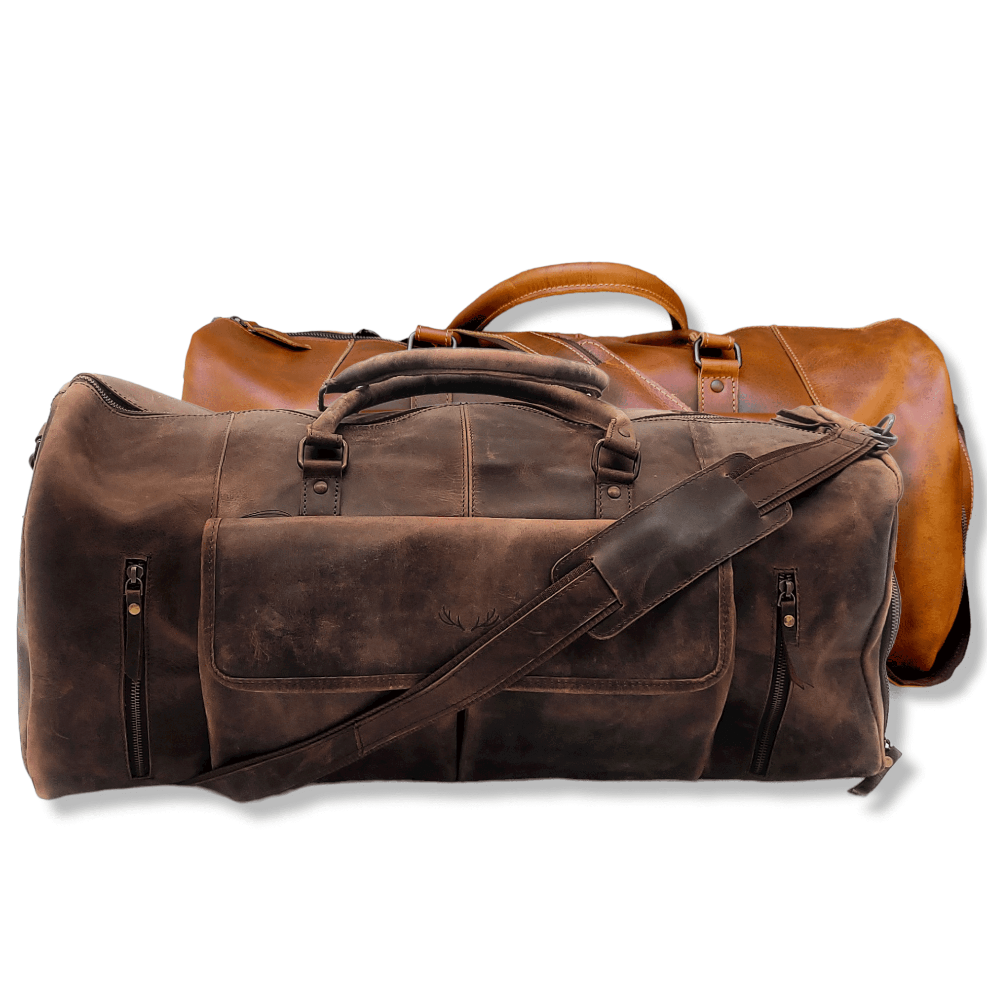 Denali Vintage Saddle Leather Weekender Leather Duffel Bag - Ranch Junkie Mercantile LLC