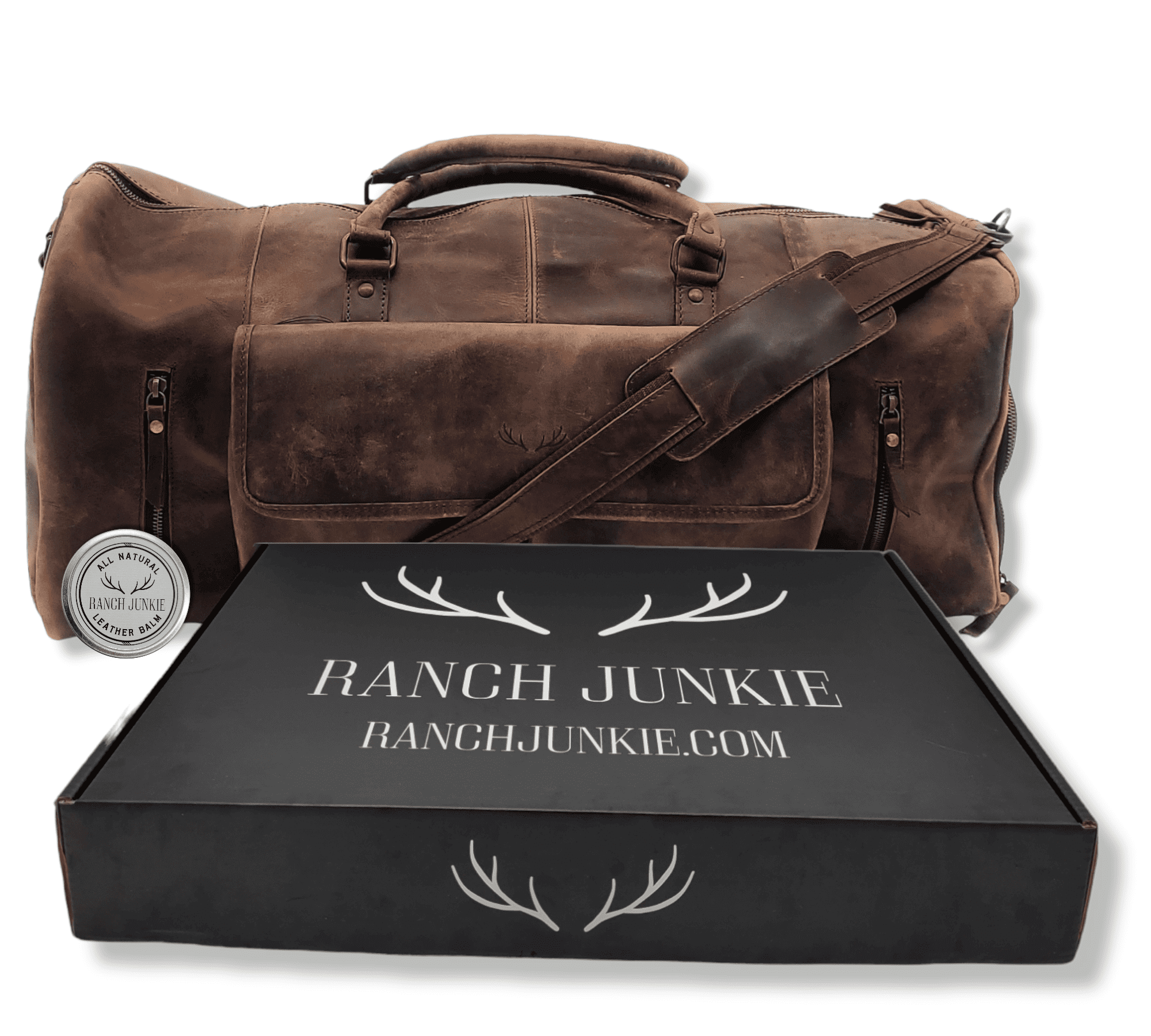 The Denali Vintage Saddle Leather Weekender Duffel Bag - Ranch Junkie Mercantile LLC