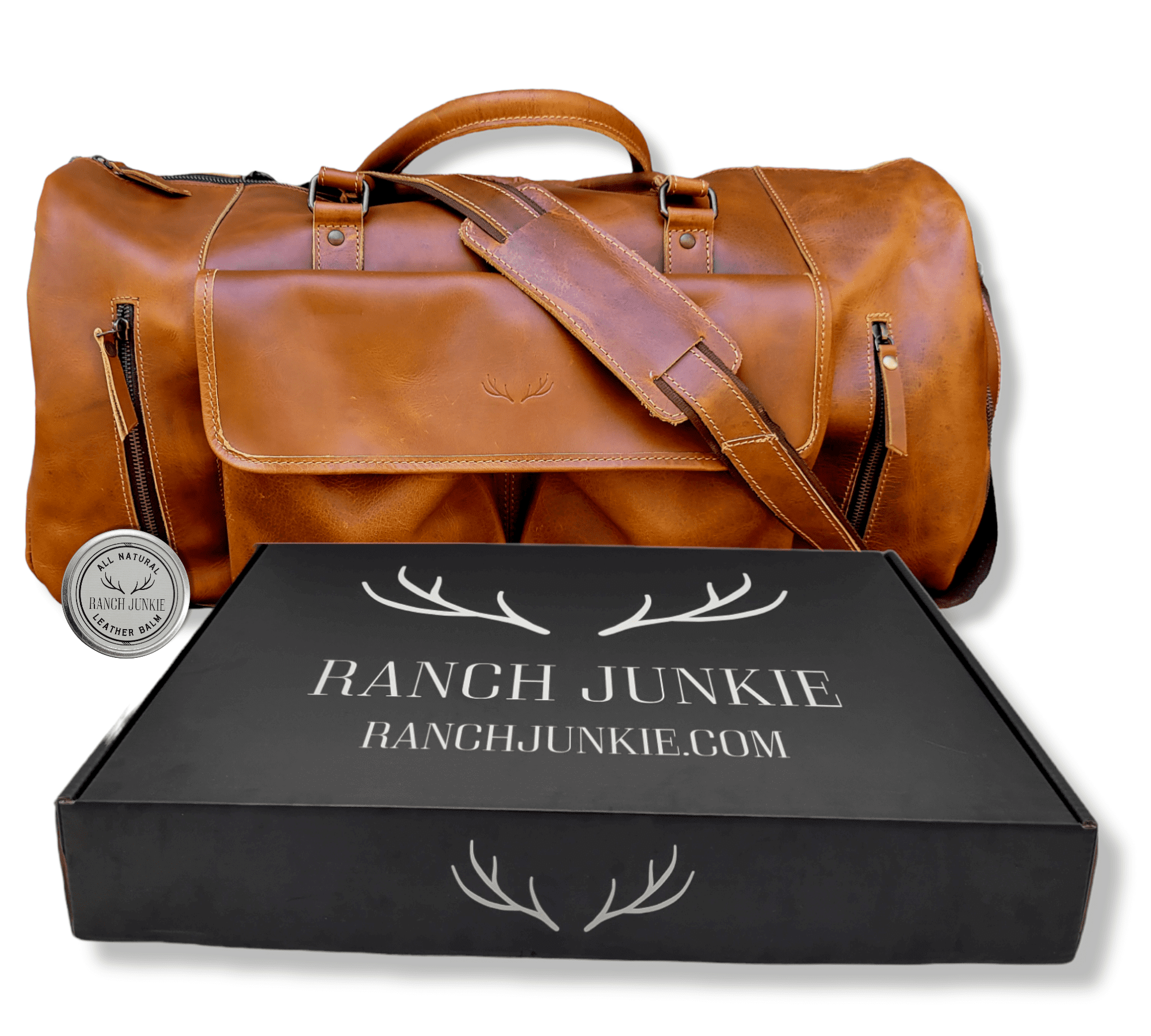 The Denali Vintage Saddle Leather Weekender Duffel Bag - Ranch Junkie Mercantile LLC