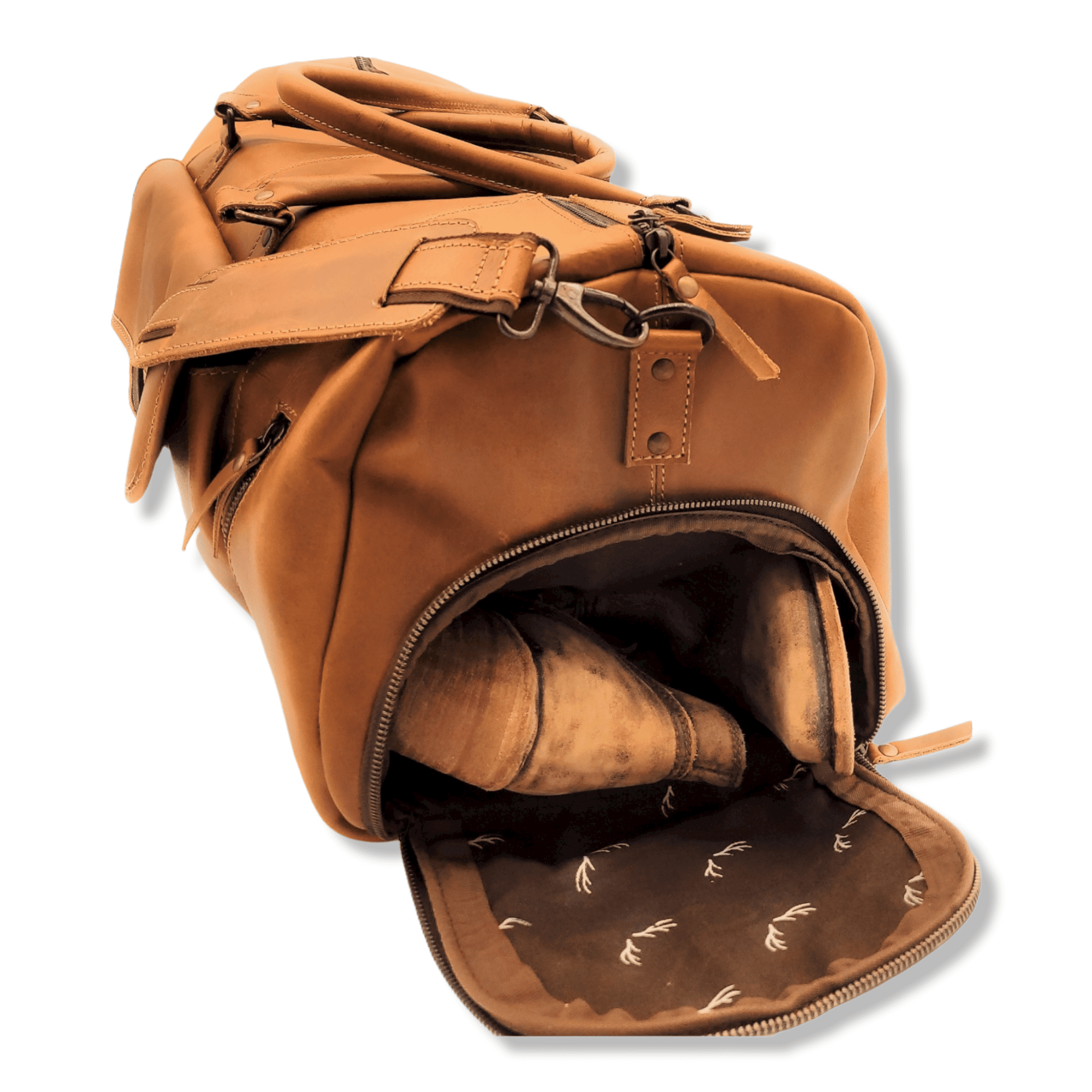 Denali Vintage Saddle Leather Weekender Leather Duffel Bag - Ranch Junkie Mercantile LLC