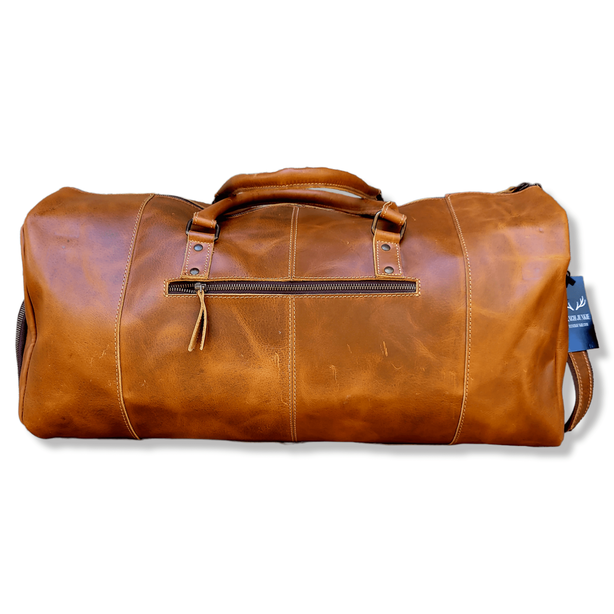 The Denali Vintage Saddle Leather Weekender Duffel Bag - Ranch Junkie Mercantile LLC