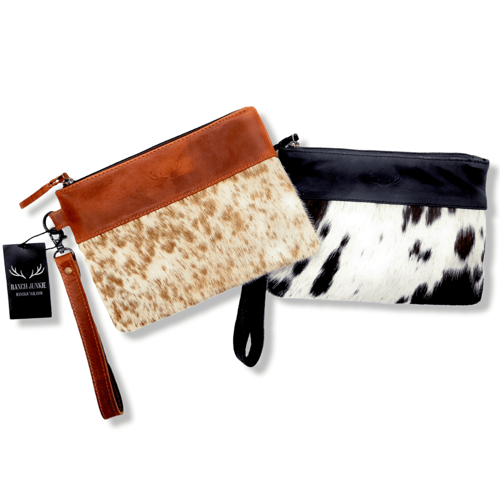 Genuine Cowhide Wristlet Highlands Clutch Bag - Ranch Junkie Mercantile LLC