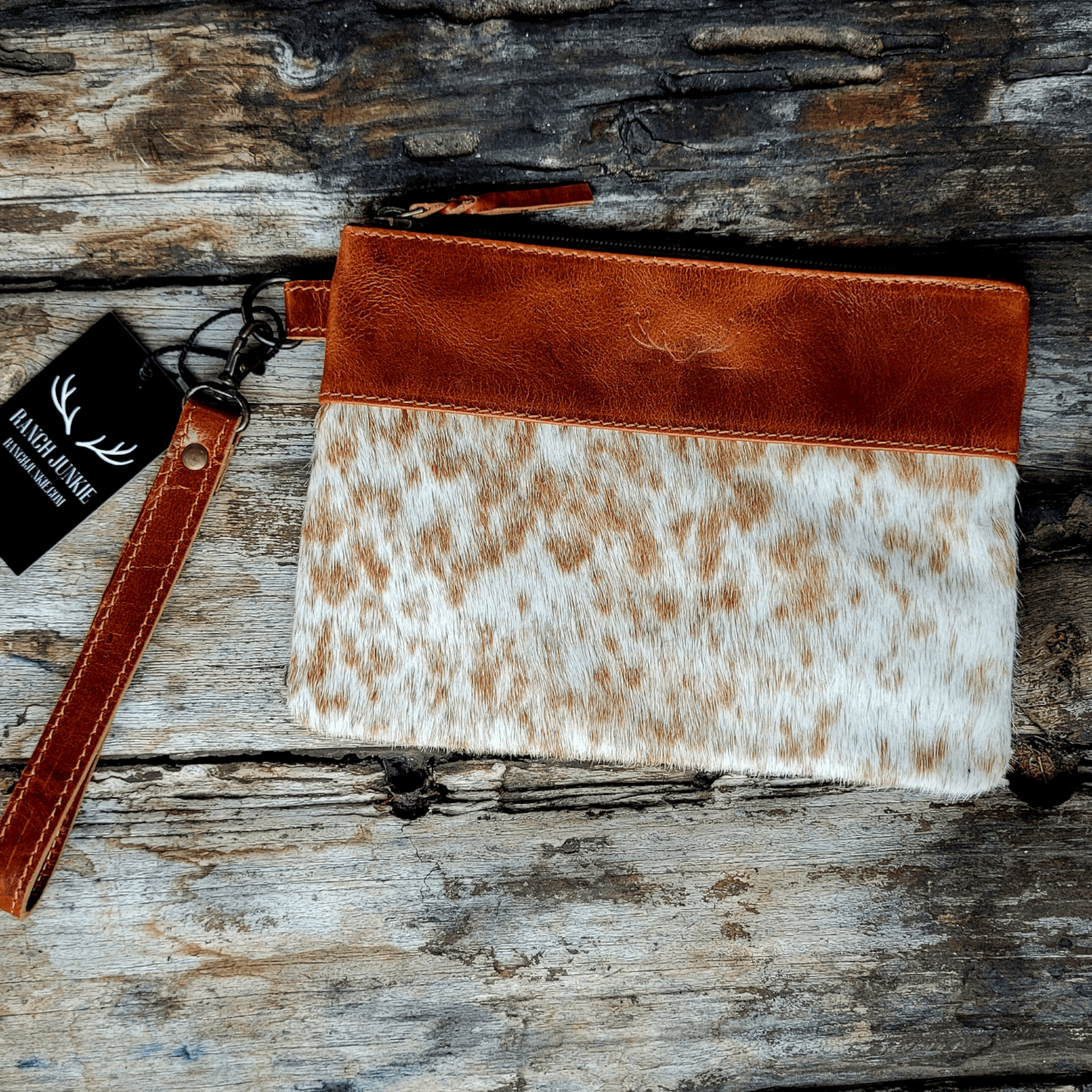 Mega Bundle Deal -The Highlands Large Genuine Cowhide Weekender Duffel Saddle+ Saddle Crossbody +Wristlet Clutch Saddle Luggage & BagsRanch Junkie