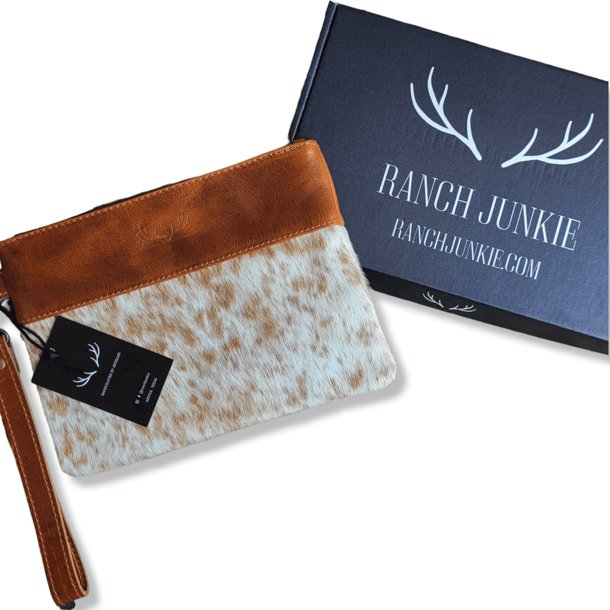 Genuine Cowhide Wristlet Highlands Clutch Bag - Ranch Junkie Mercantile LLC