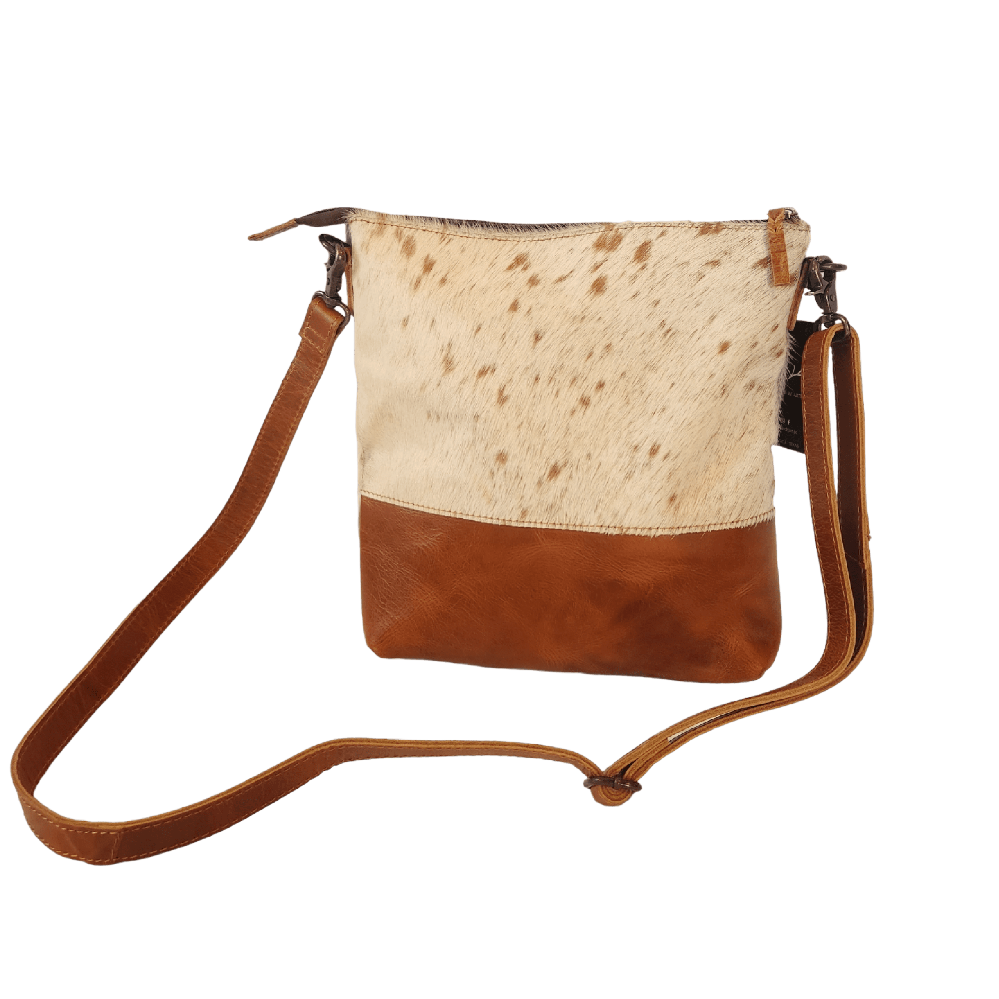Bundle Deal Highlands Large Genuine Cowhide Weekender Duffel Saddle+ Crossbody Purse Saddle - Ranch Junkie Mercantile LLC