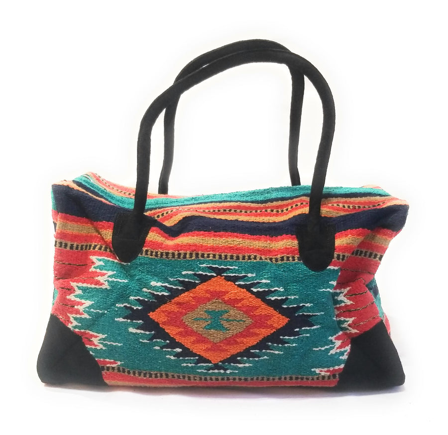 Bundle Deal-Franco Southwestern Weekender Bag + Turquoise Chunk Bracelet Bundle - Ranch Junkie Mercantile LLC
