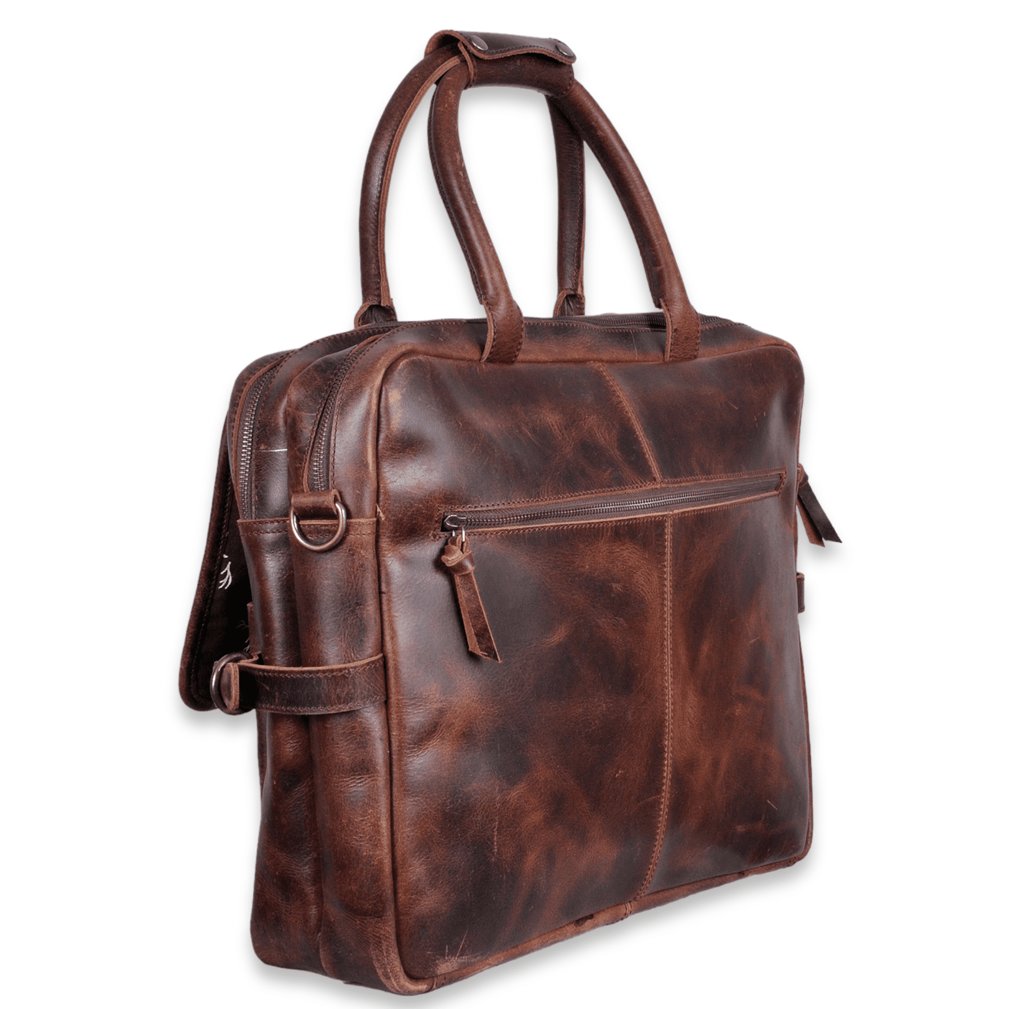 Denali Navigator Vintage Leather Large Messenger Bag Computer Bag - Ranch Junkie Mercantile LLC