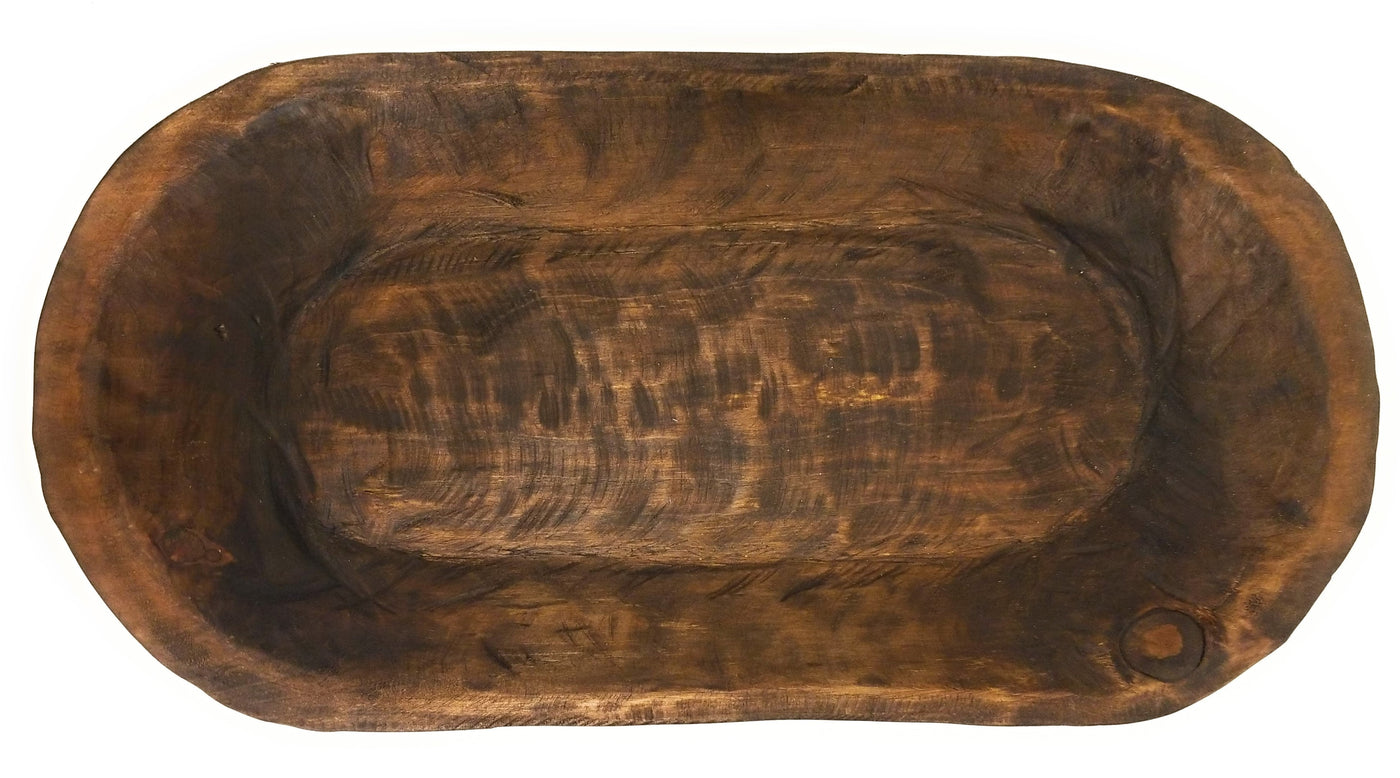 19"-22" Long Decorative Wood Dough Bowl - The Weston Dough Bowl - Ranch Junkie Mercantile LLC