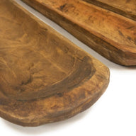38"- 41" Extra  Long Skinny Wood Baguette Dough Bowl_Long Wood Decorative Bowl_The Rio Grande - Ranch Junkie Mercantile LLC