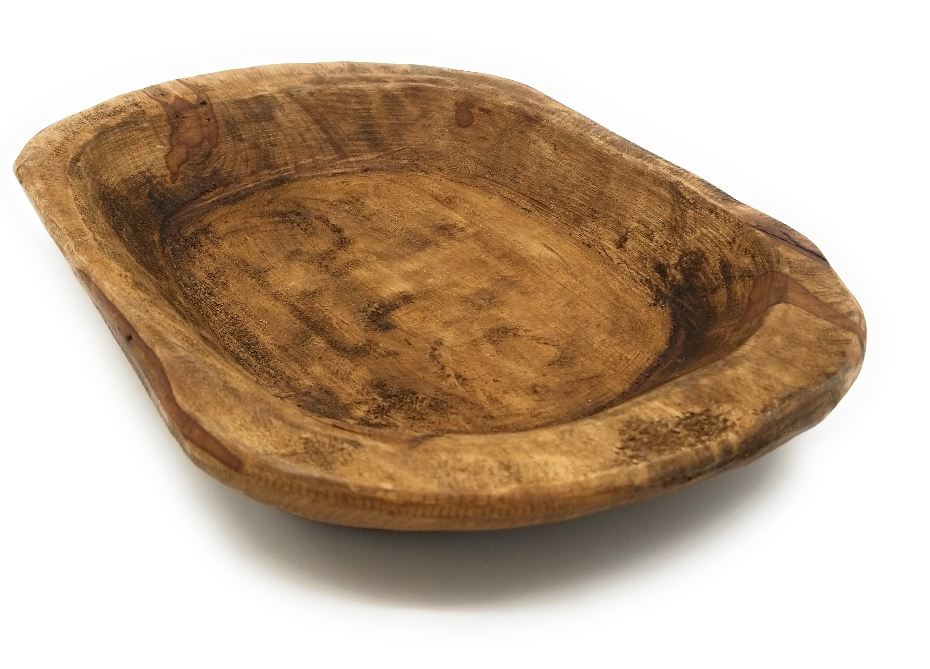 13"-15" Medium Farmhouse Brown Weston Dough Bowl Wood Bowl - Two Colors - Ranch Junkie Mercantile LLC