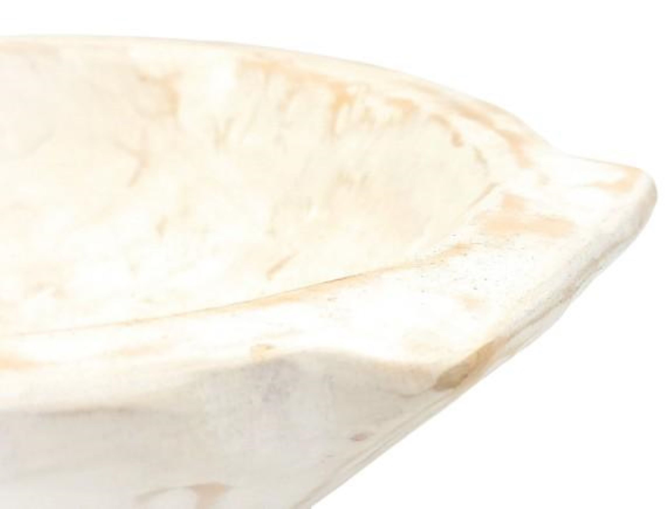 14"-16"  Large Rustic White Avocado Dough Bowl - Wood Bread Bowl- The Avocado Decorative Bowl - Ranch Junkie Mercantile LLC