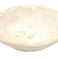 14"-16"  Large Rustic White Avocado Dough Bowl - Wood Bread Bowl- The Avocado Decorative Bowl - Ranch Junkie Mercantile LLC