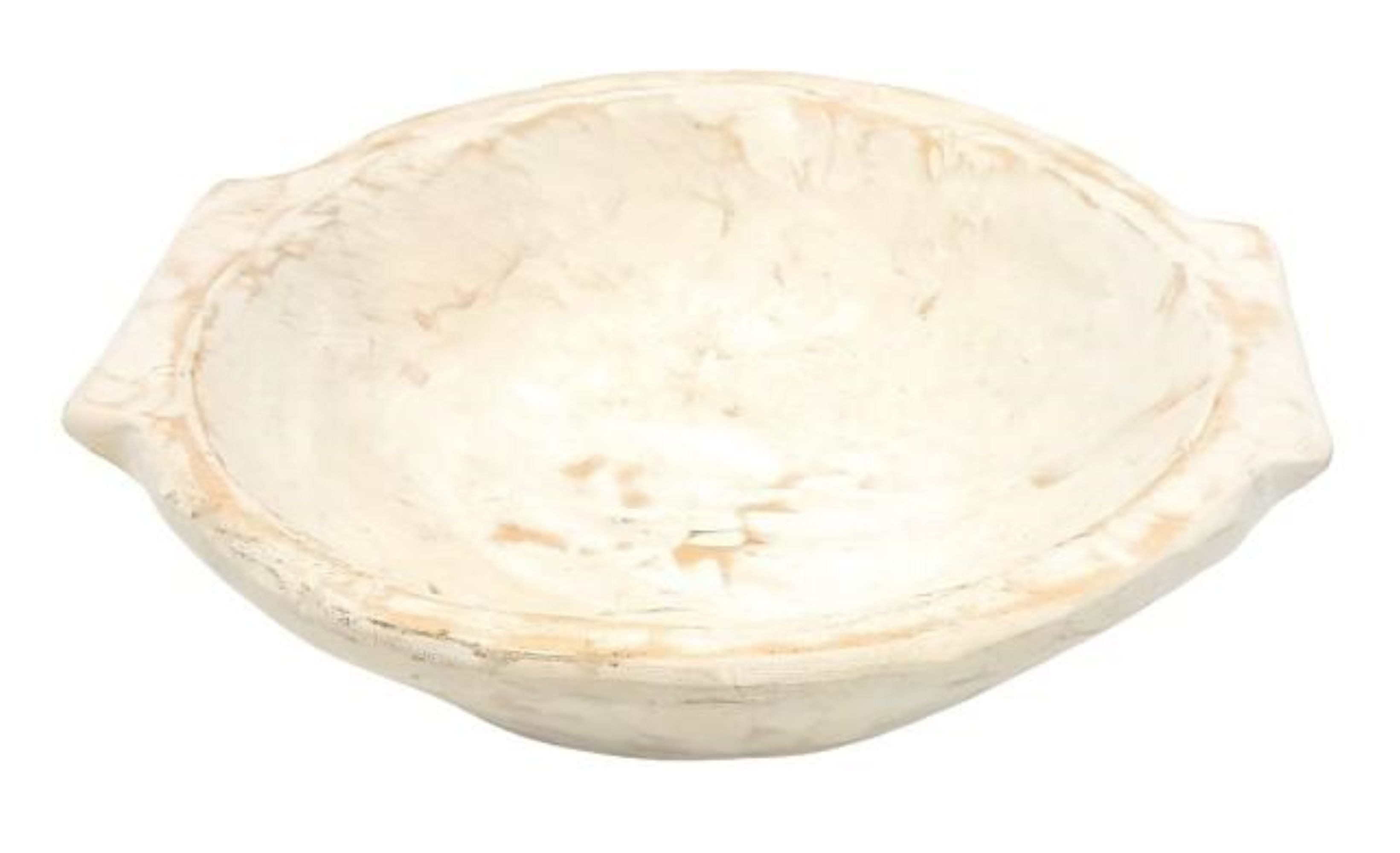 14"-16"  Large Rustic White Avocado Dough Bowl - Wood Bread Bowl- The Avocado Decorative Bowl - Ranch Junkie Mercantile LLC