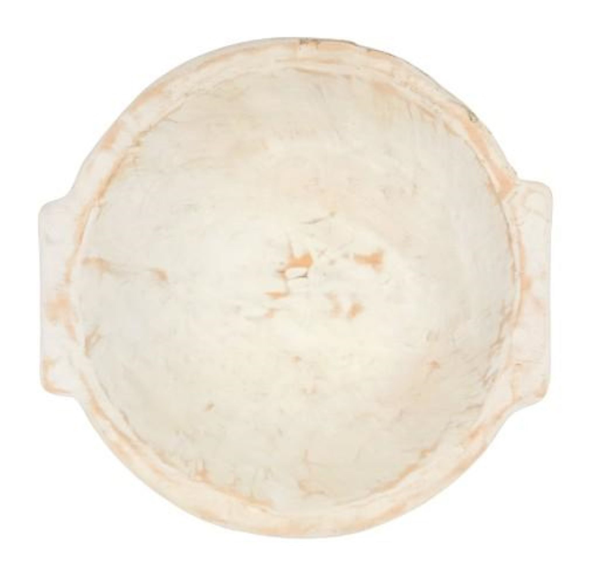 14"-16"  Large Rustic White Avocado Dough Bowl - Wood Bread Bowl- The Avocado Decorative Bowl - Ranch Junkie Mercantile LLC