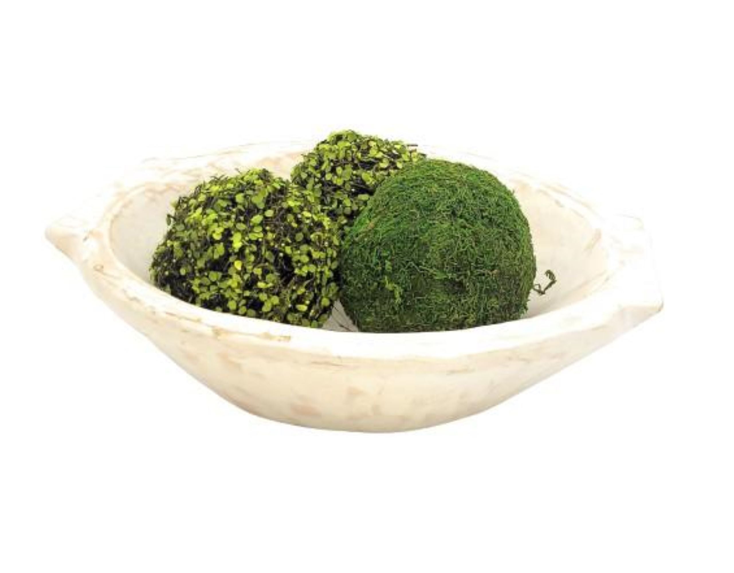 14"-16"  Large Rustic White Avocado Dough Bowl - Wood Bread Bowl- The Avocado Decorative Bowl - Ranch Junkie Mercantile LLC