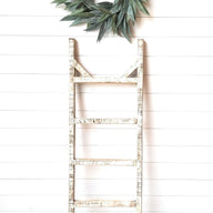 Farmhouse Blanket Ladder 5 Foot Or 6 Foot Blanket Ladder Rustic White - Ranch Junkie Mercantile LLC