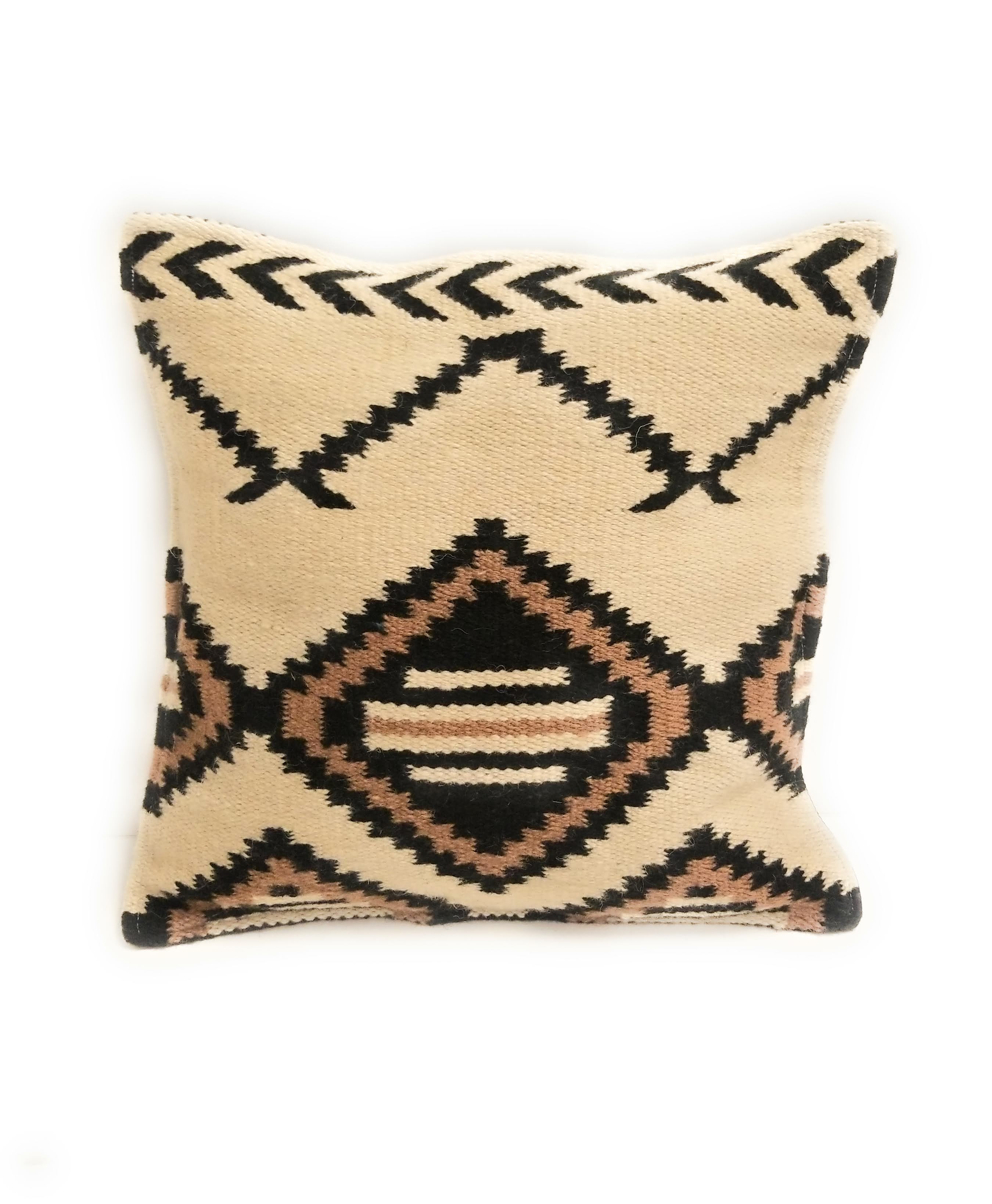 Southwestern Handwoven Wool Pillow Covers- Assorted Colors- 18 X 18 Throw Pillow - Ranch Junkie Mercantile LLC