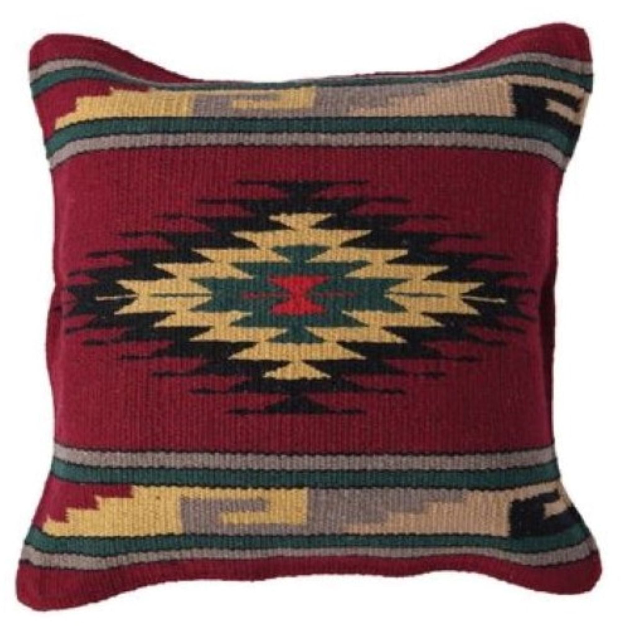 Southwestern Handwoven Aztec Pillow Covers- Assorted Colors- 18 X 18 Throw Pillow - Ranch Junkie Mercantile LLC