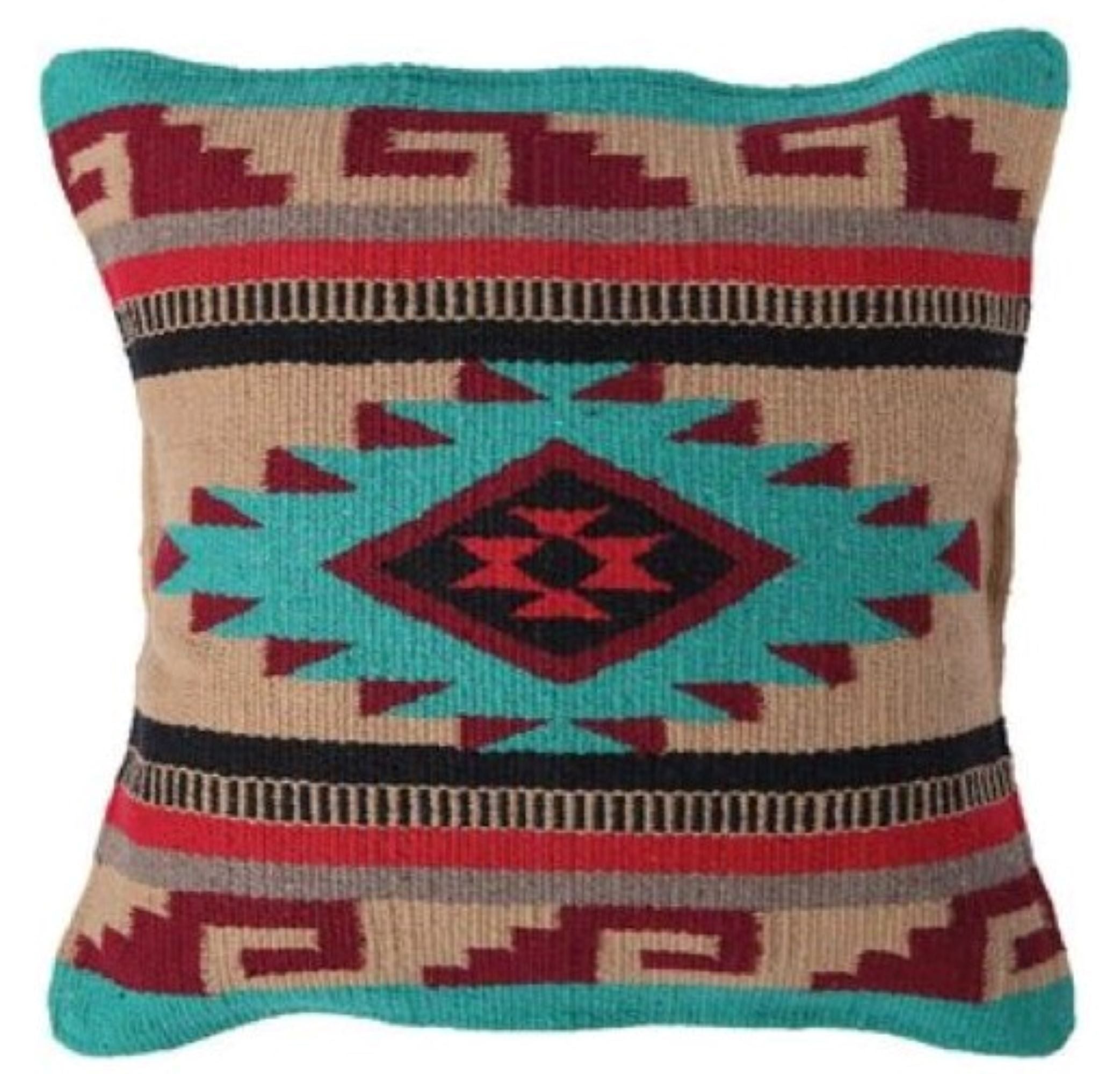 Southwestern Handwoven Aztec Pillow Covers- Assorted Colors- 18 X 18 Throw Pillow - Ranch Junkie Mercantile LLC