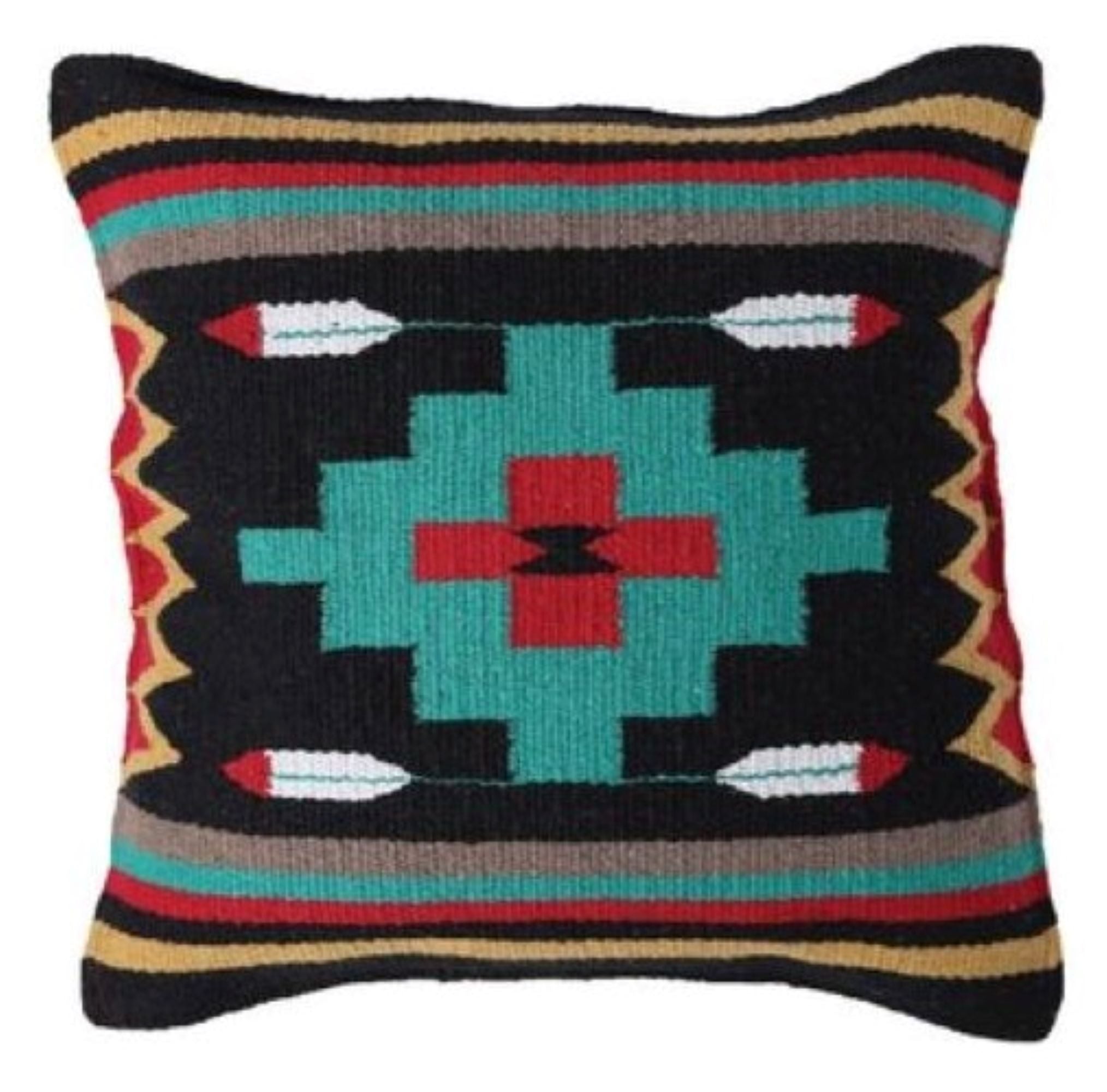 Southwestern Handwoven Aztec Pillow Covers- Assorted Colors- 18 X 18 Throw Pillow - Ranch Junkie Mercantile LLC